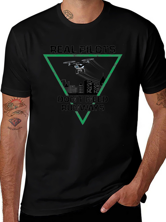 Real Pilots Dont Need Runways T-Shirt