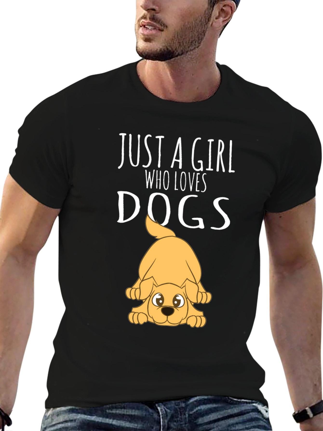 Girl Who Loves Dogs Graphic T-Shirt