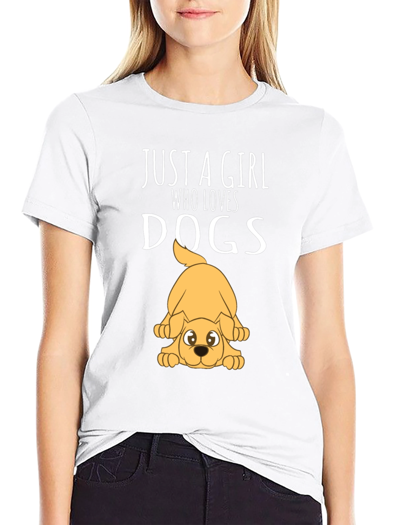 Girl Who Loves Dogs Graphic T-Shirt