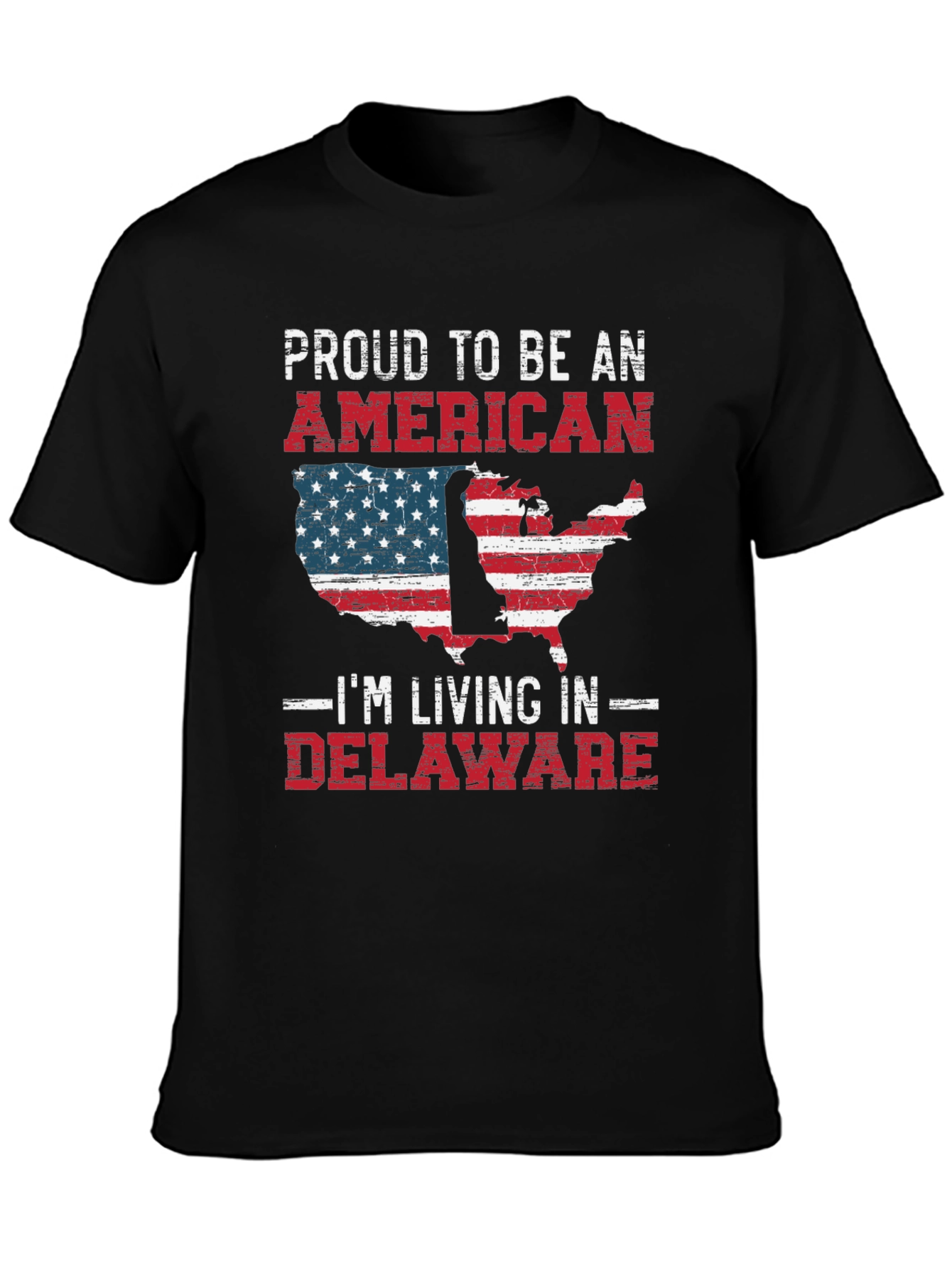 Patriotic Delaware T-Shirt - Proud American