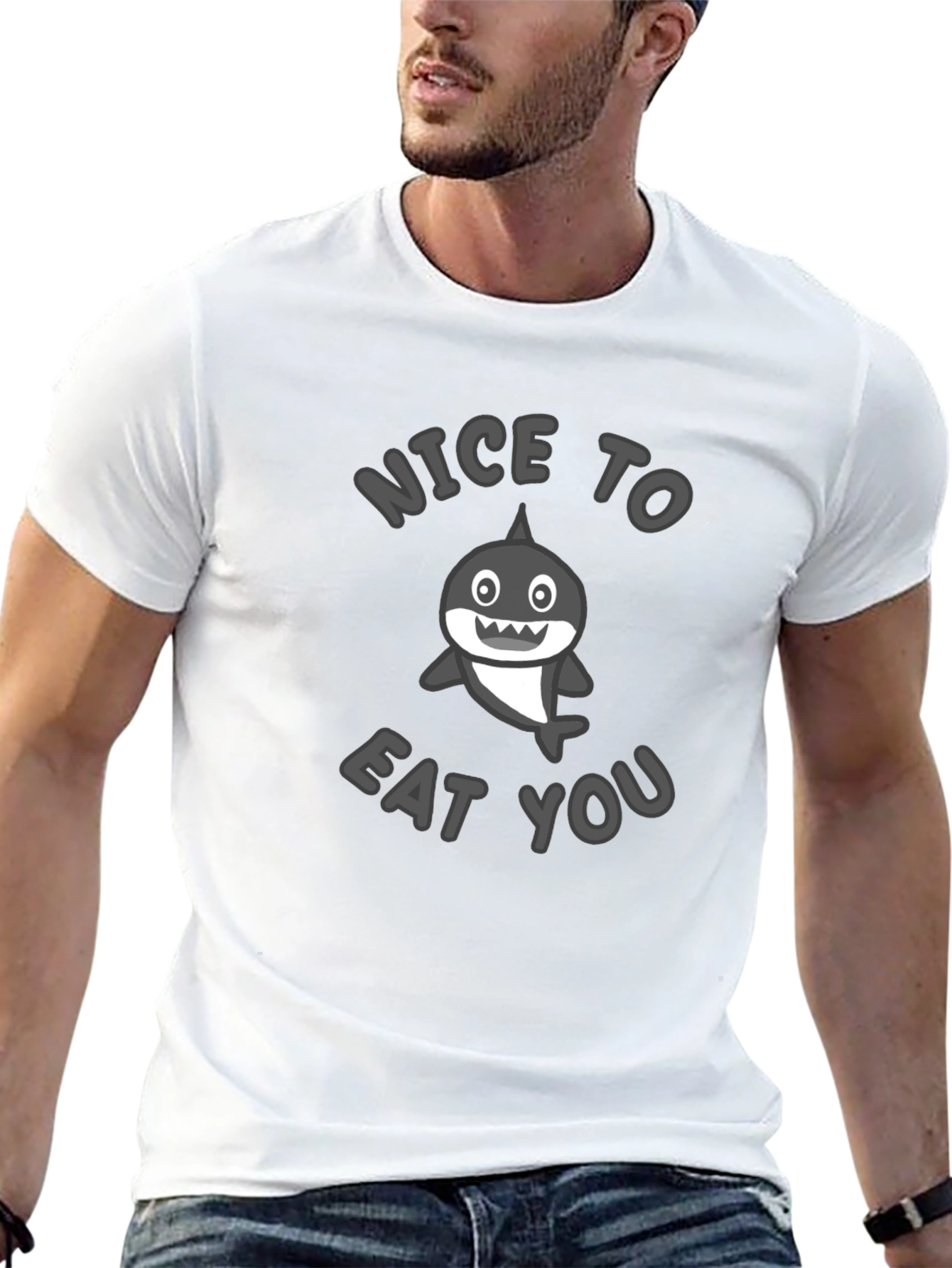 Nice to Eat You Shark Graphic T-Shirt