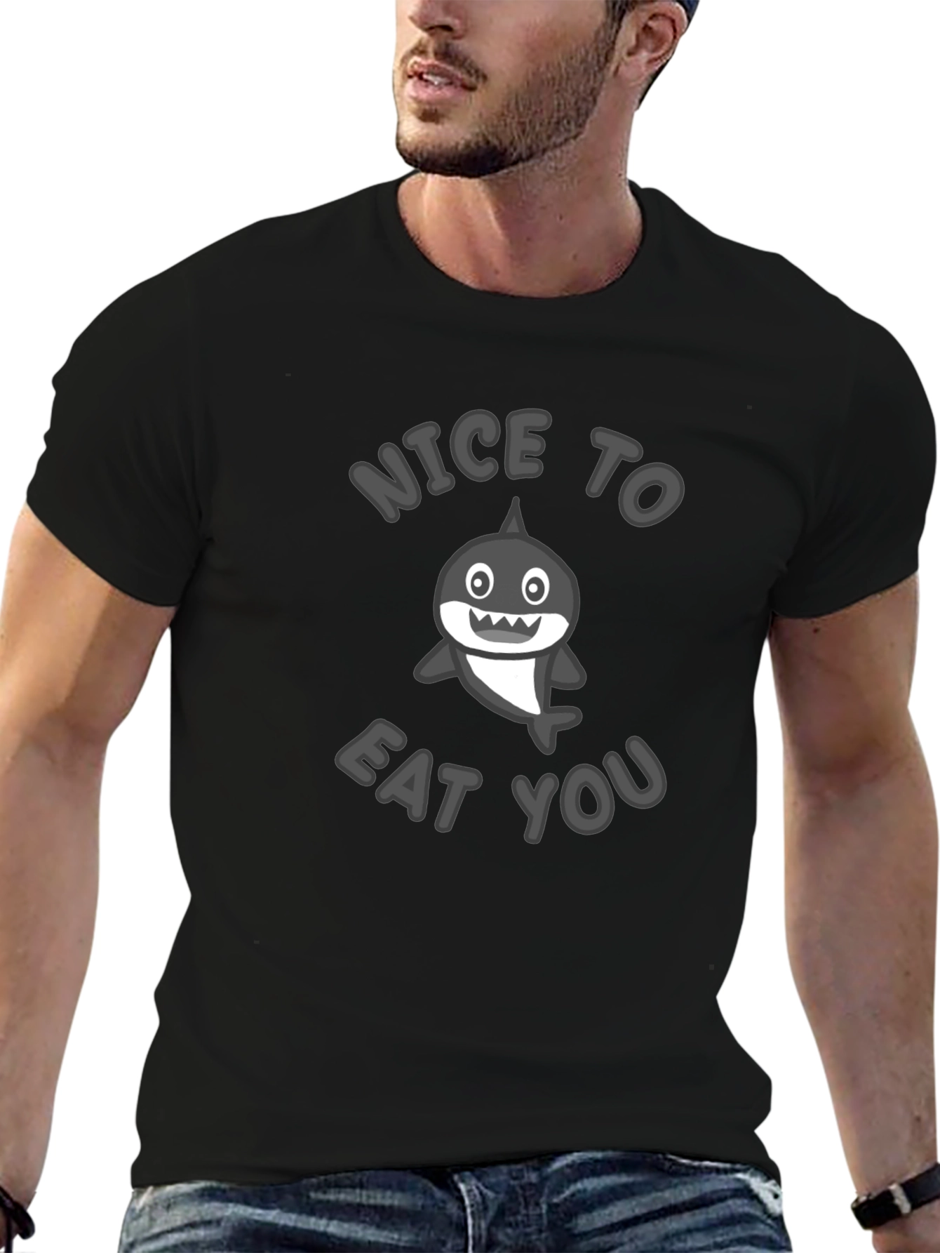 Nice to Eat You Shark Graphic T-Shirt