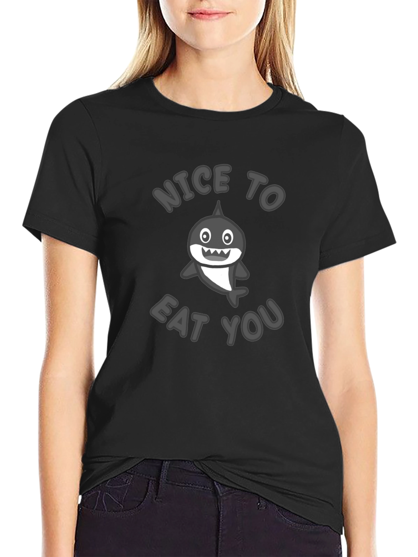 Nice to Eat You Shark Graphic T-Shirt