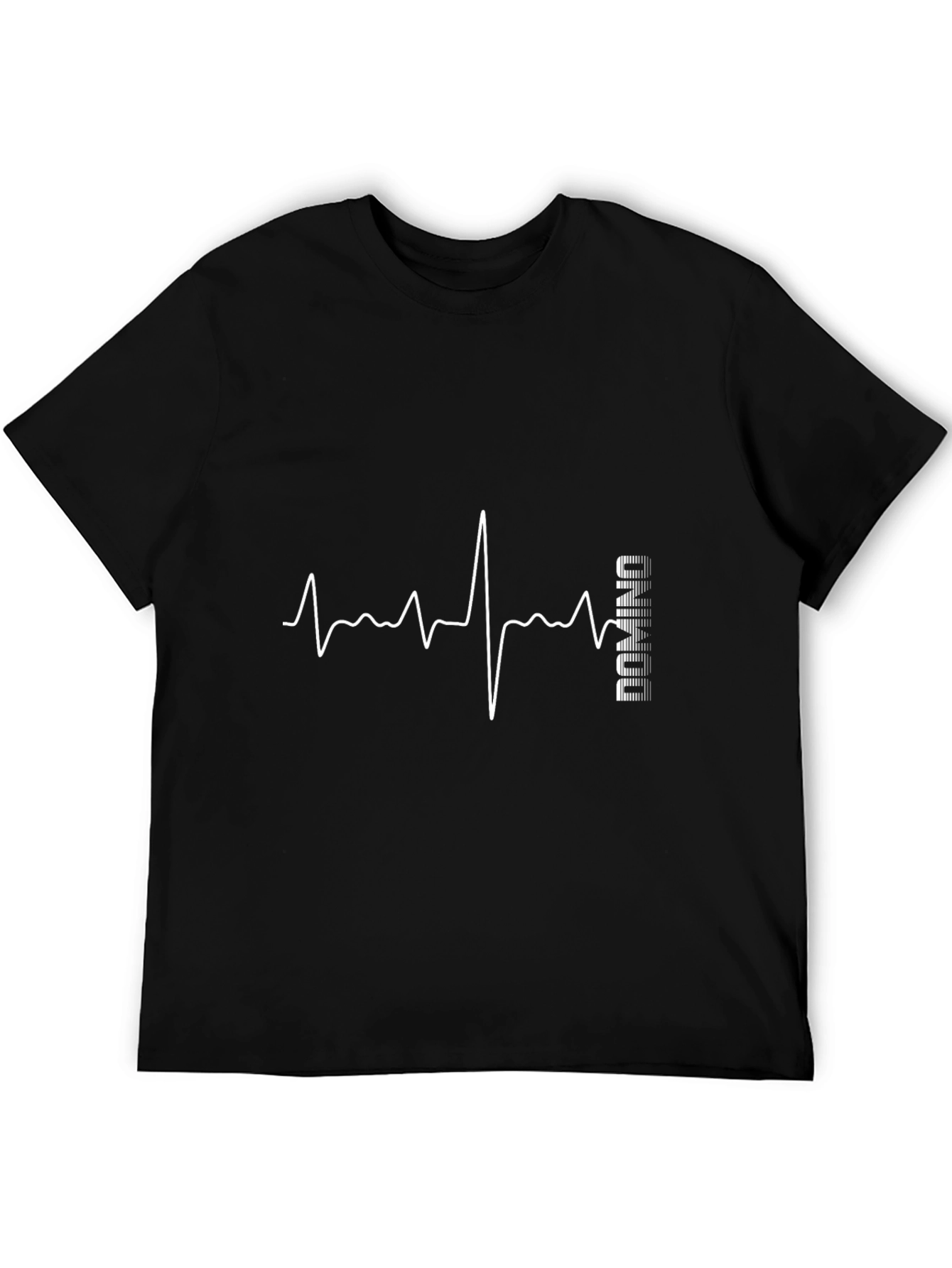 Domino Heartbeat Graphic T-Shirt - Black