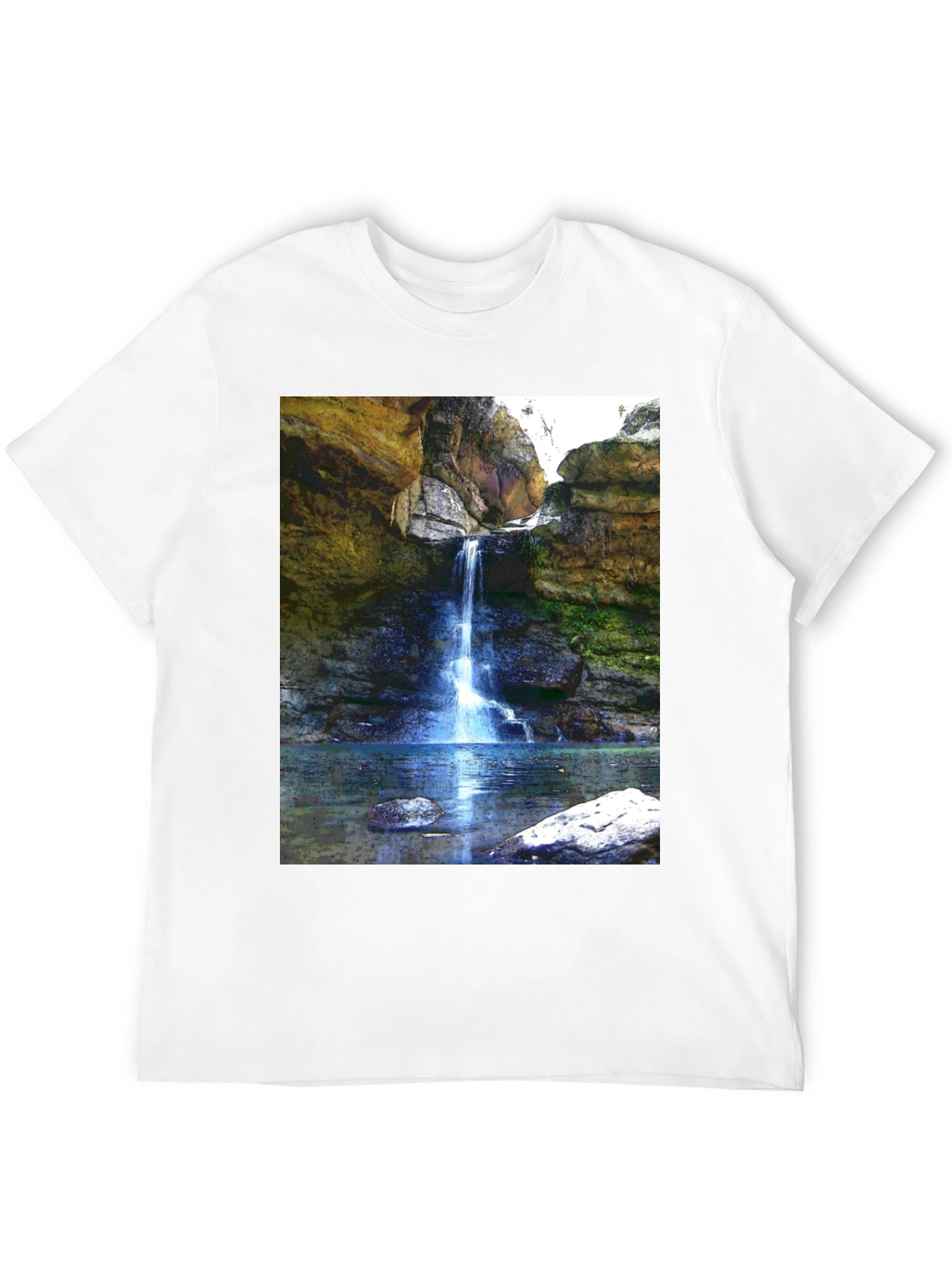 Waterfall Graphic Tee - Nature Inspired Design