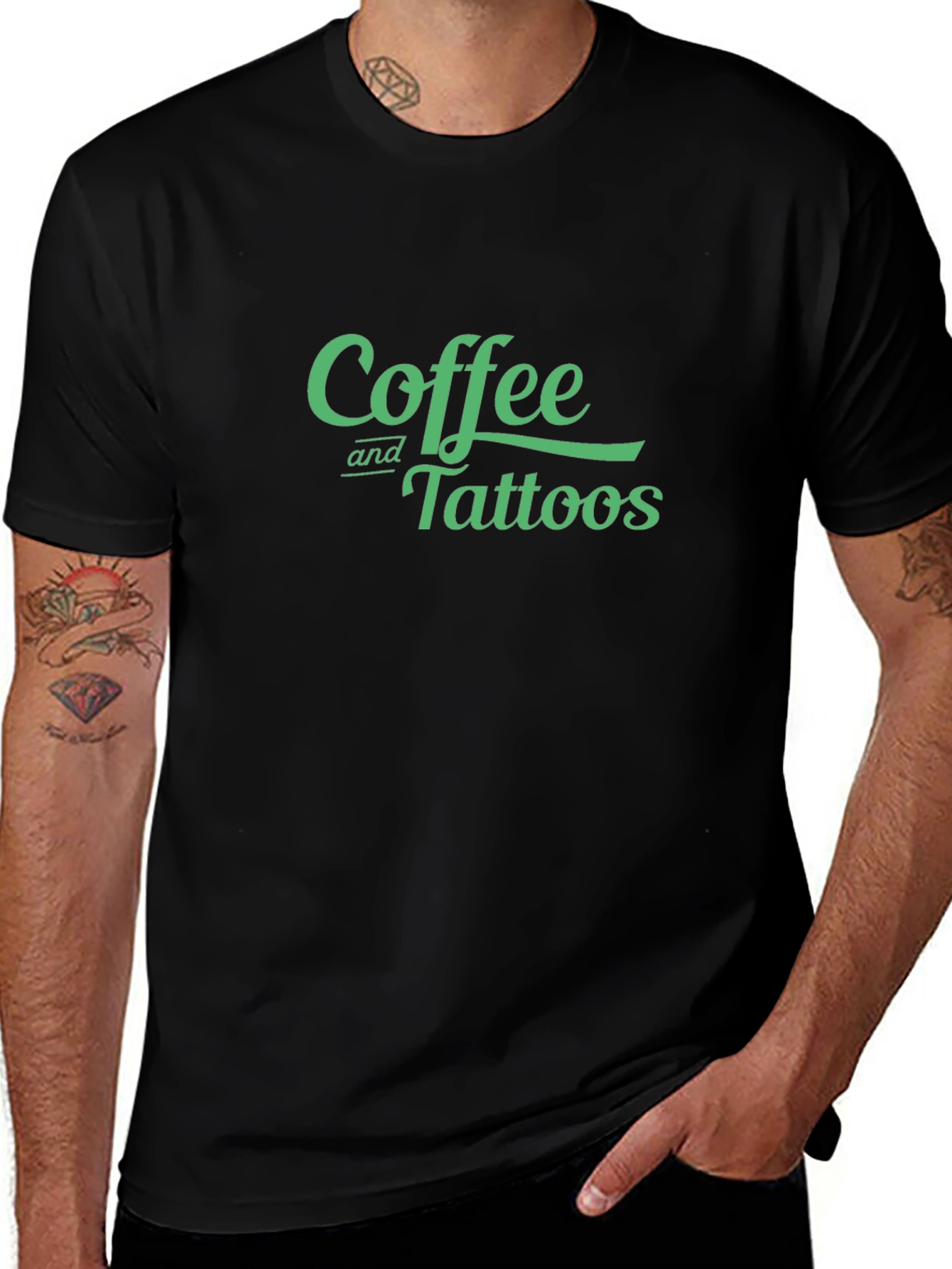 Coffee and Tattoos Graphic Tee - Cool Casual Style