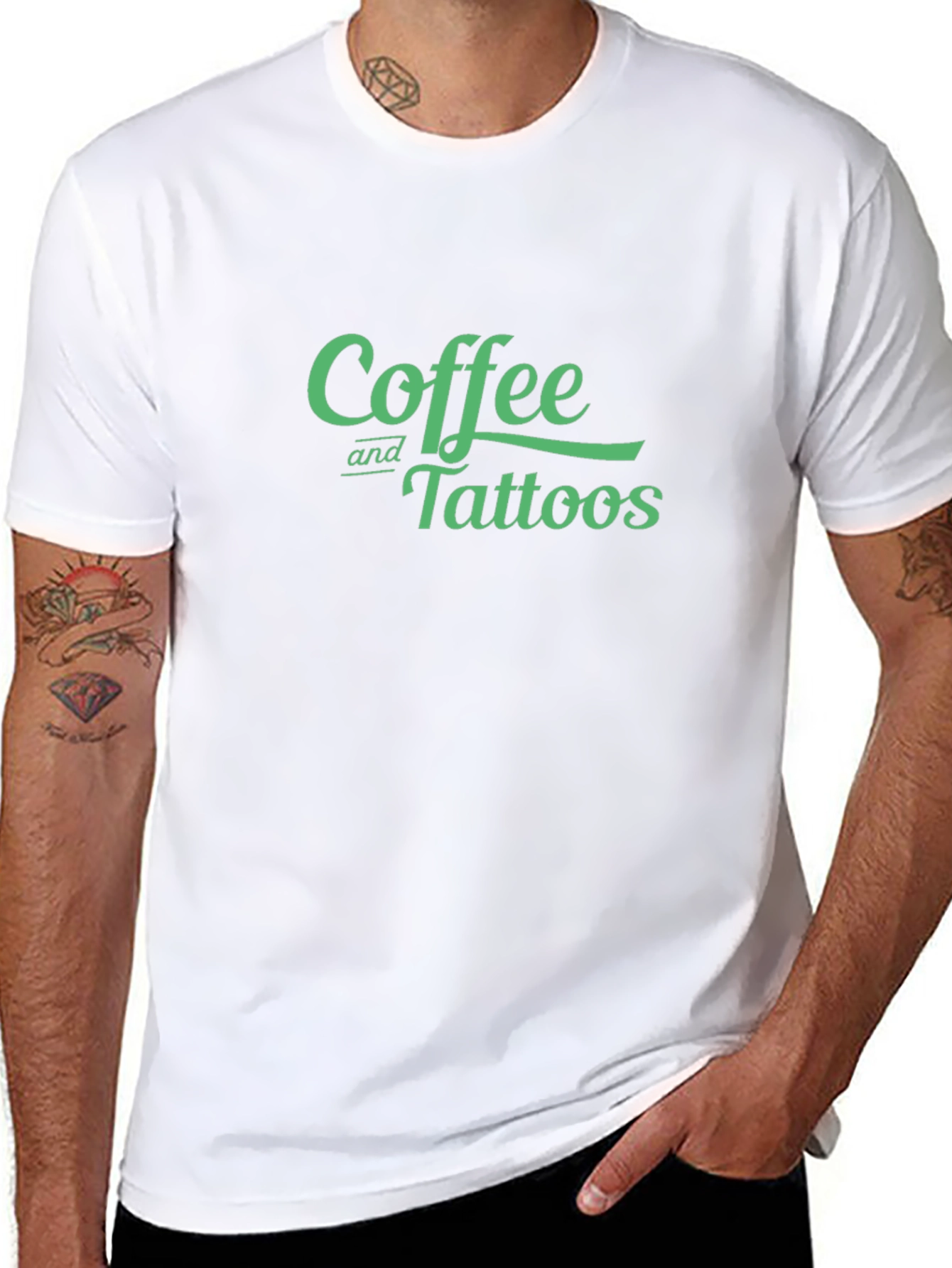 Coffee and Tattoos Graphic Tee - Cool Casual Style