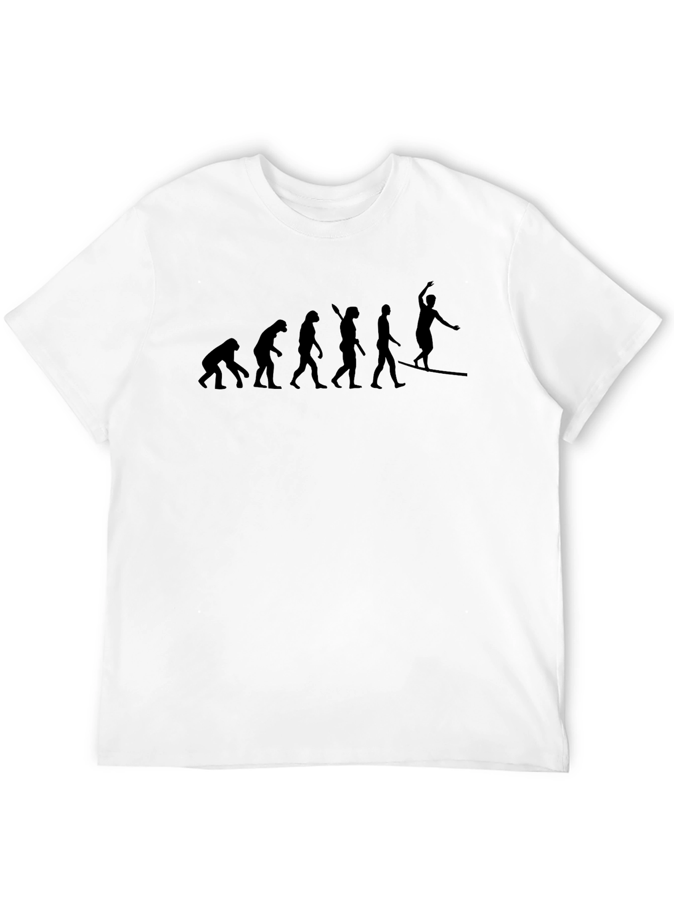 Evolution of Surfing T-Shirt - Black Cotton Tee