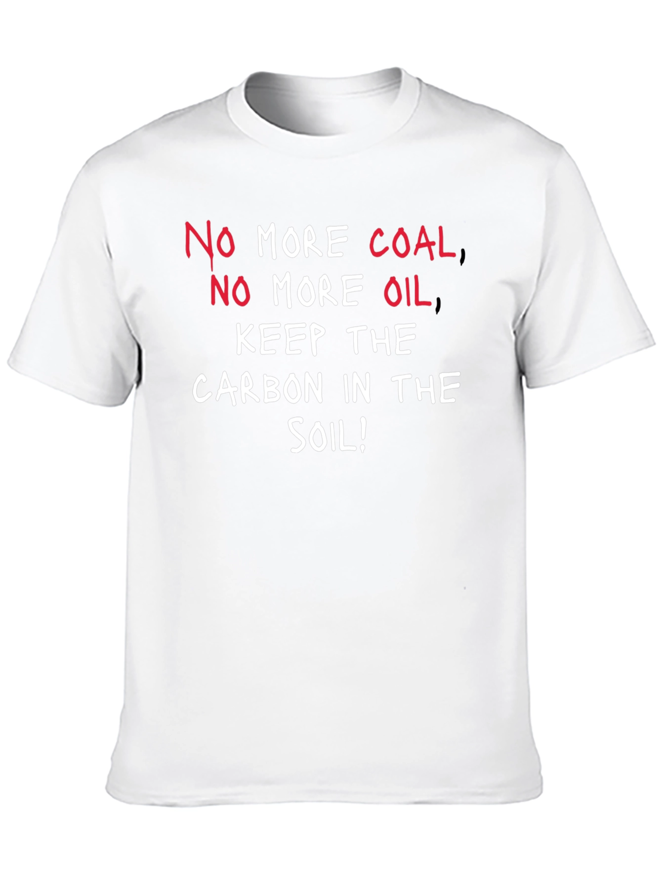 Eco-Friendly Keep Carbon in Soil Black T-Shirt