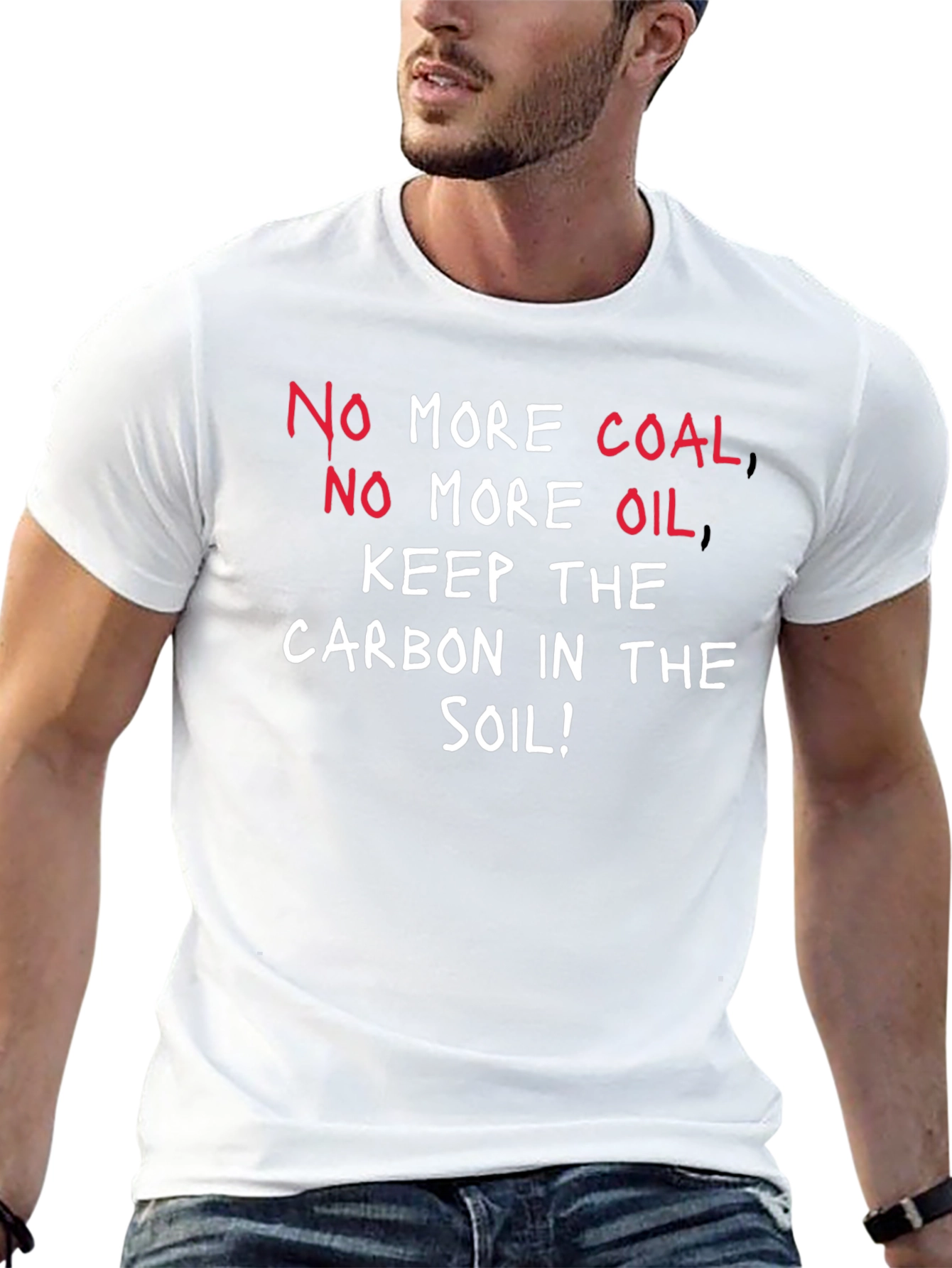 Eco-Friendly Keep Carbon in Soil Black T-Shirt