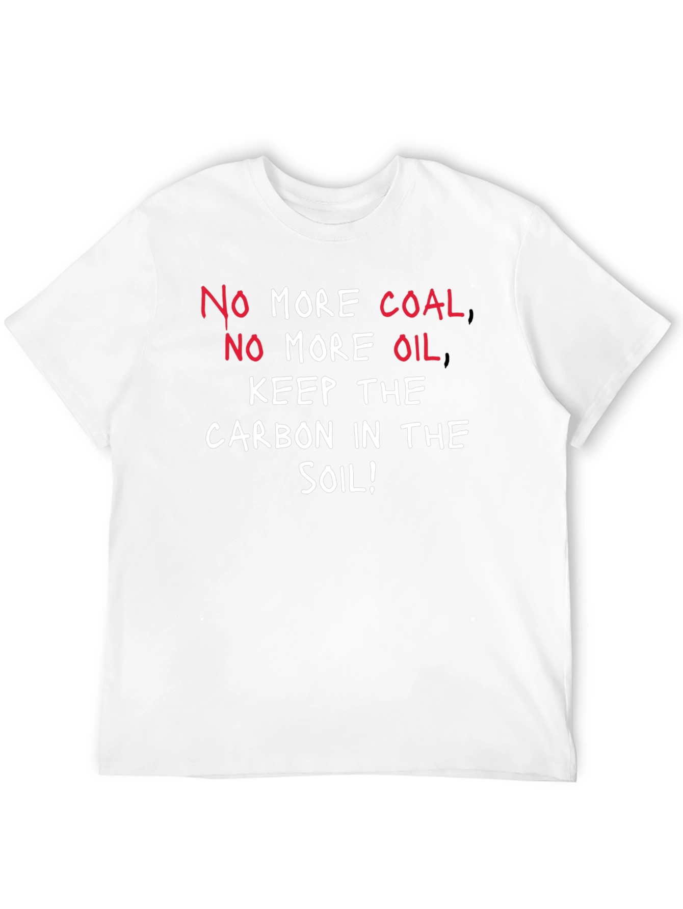 Eco-Friendly Keep Carbon in Soil Black T-Shirt