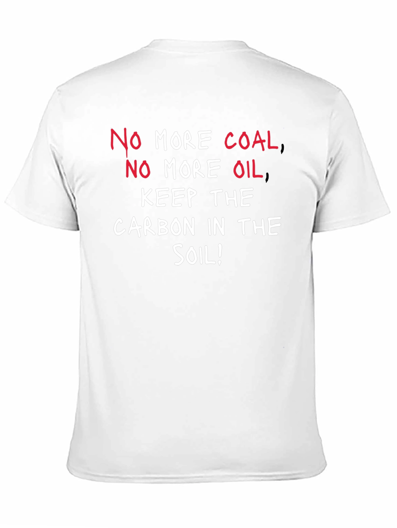 Eco-Friendly Keep Carbon in Soil Black T-Shirt