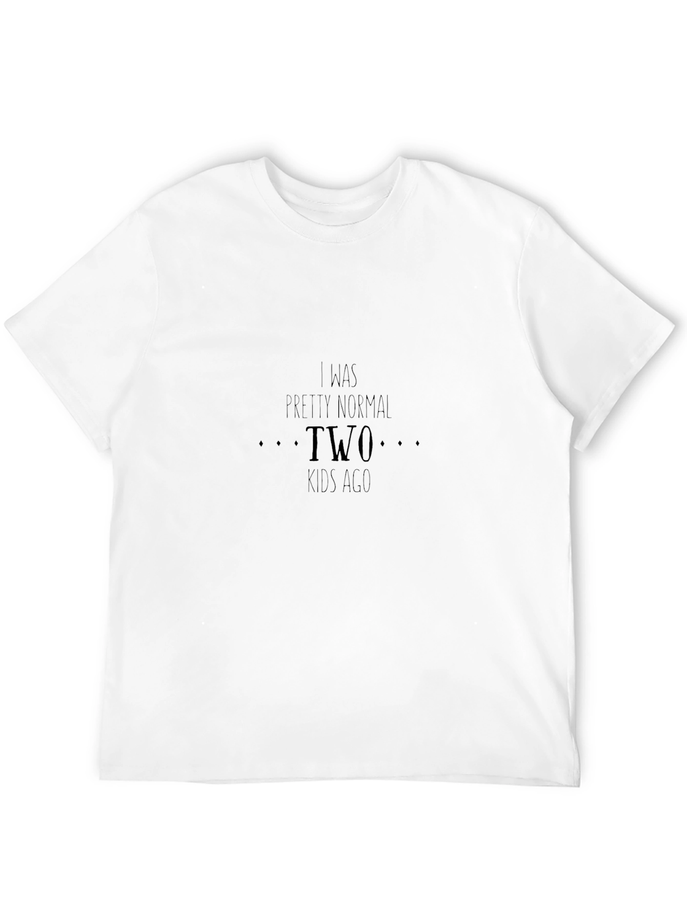 Funny Two Kids Ago Black T-Shirt