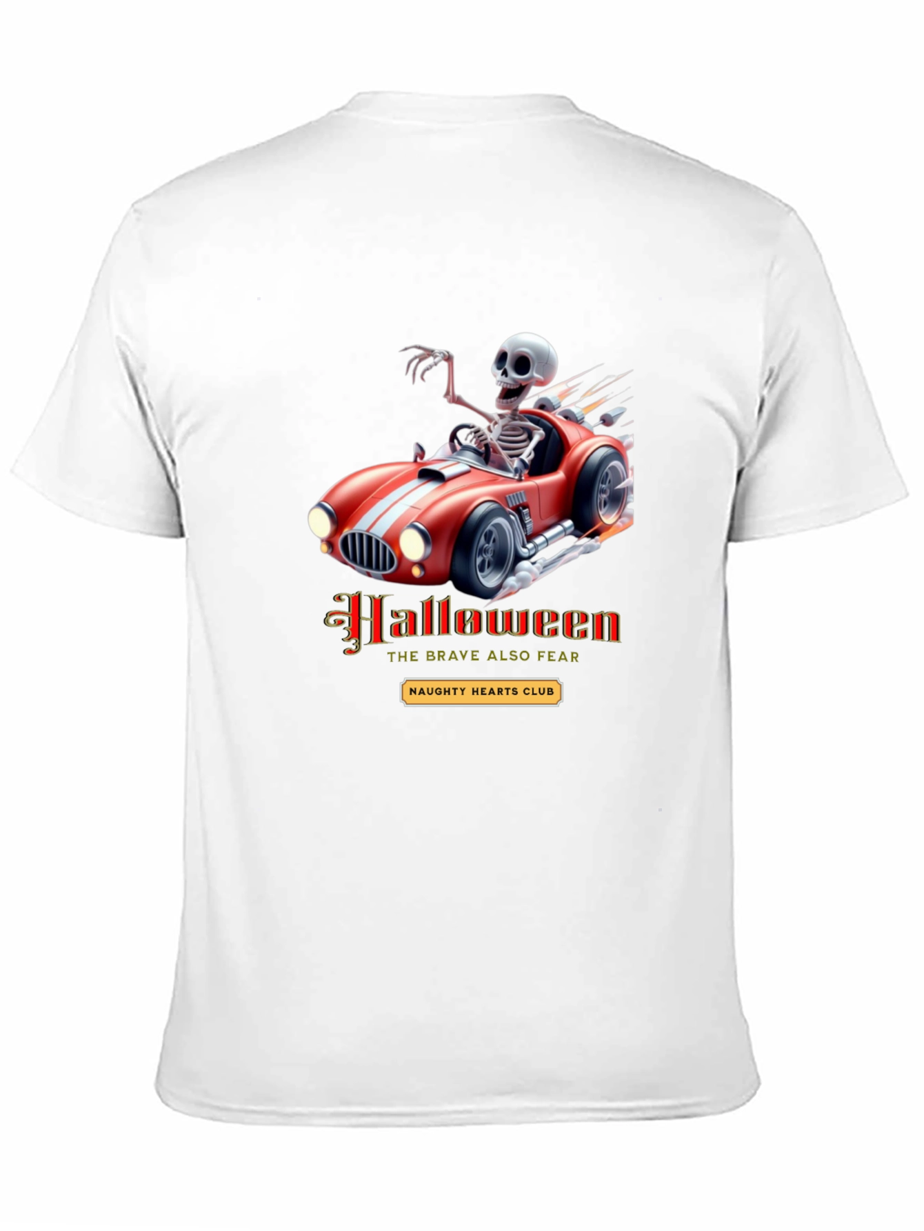 Skeleton Race Car Halloween T-Shirt