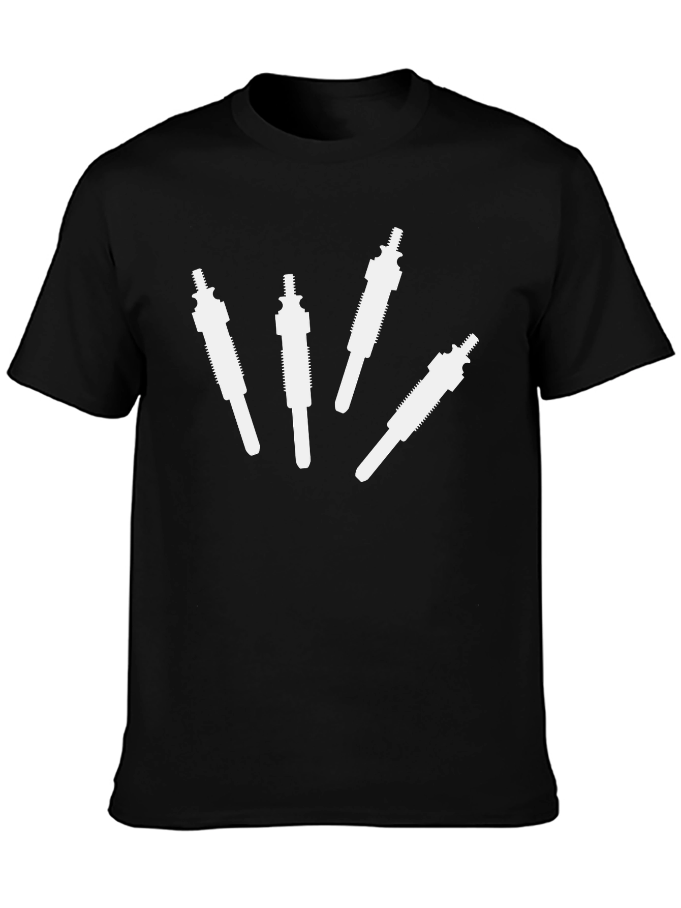 Cool Black T-Shirt with Spark Plug Design