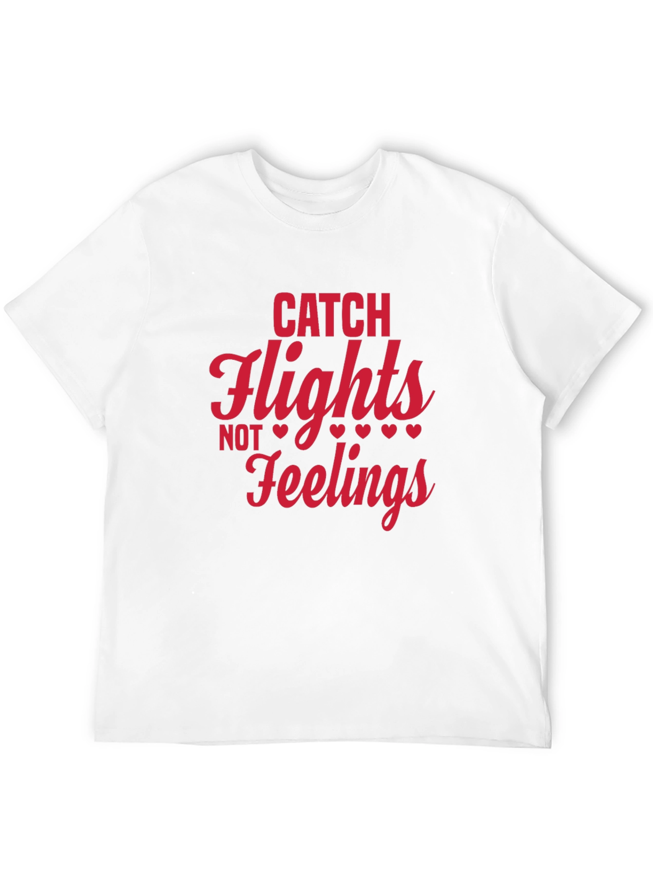 Catch Flights Not Feelings Graphic Tee - Black