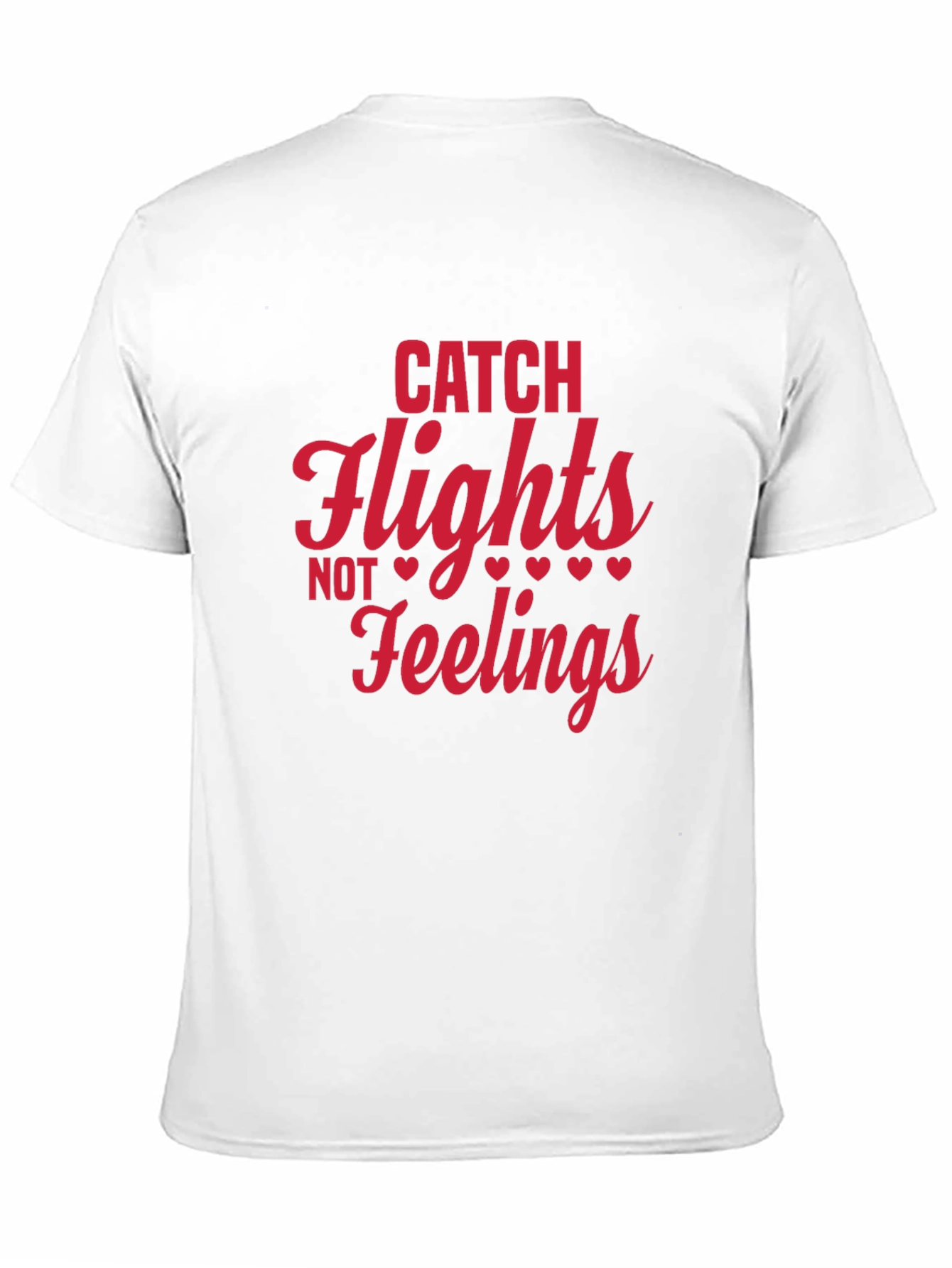 Catch Flights Not Feelings Graphic Tee - Black