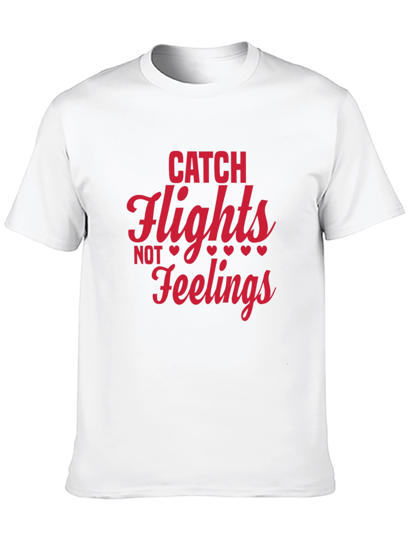 Catch Flights Not Feelings Graphic Tee - Black