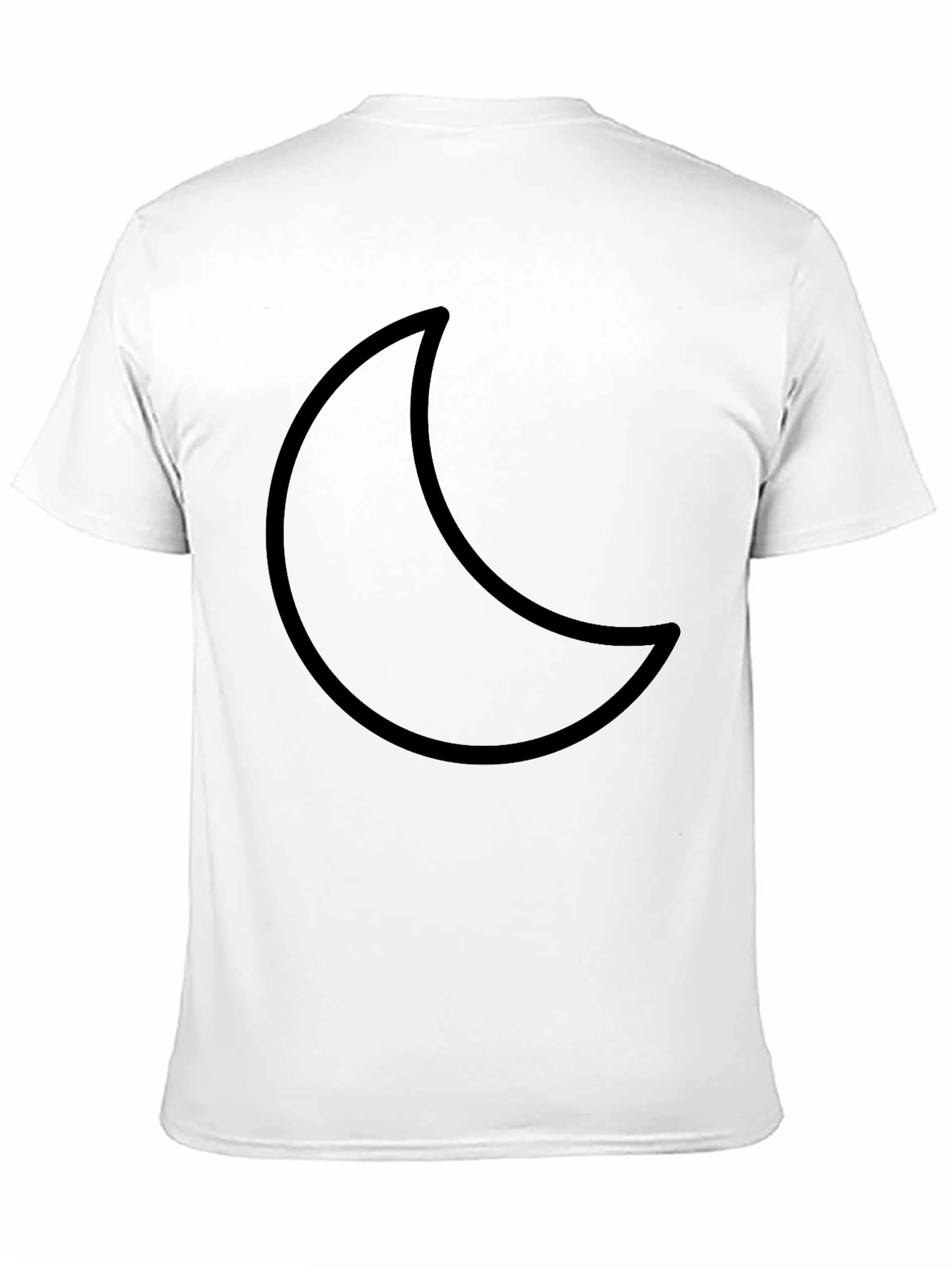 Crescent Moon Graphic Black T-Shirt - Casual Style