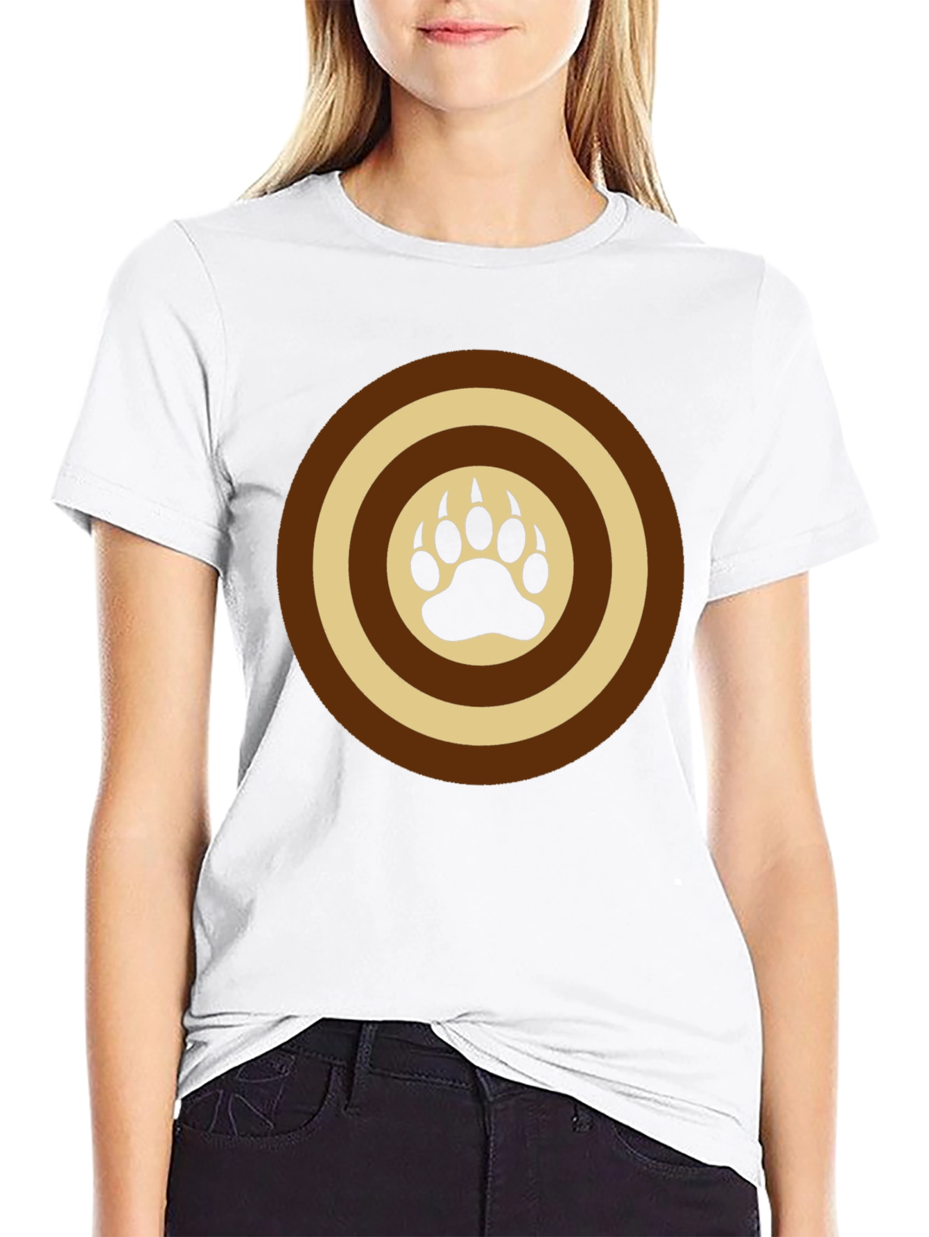 Bear Paw Target Graphic Tee - Black