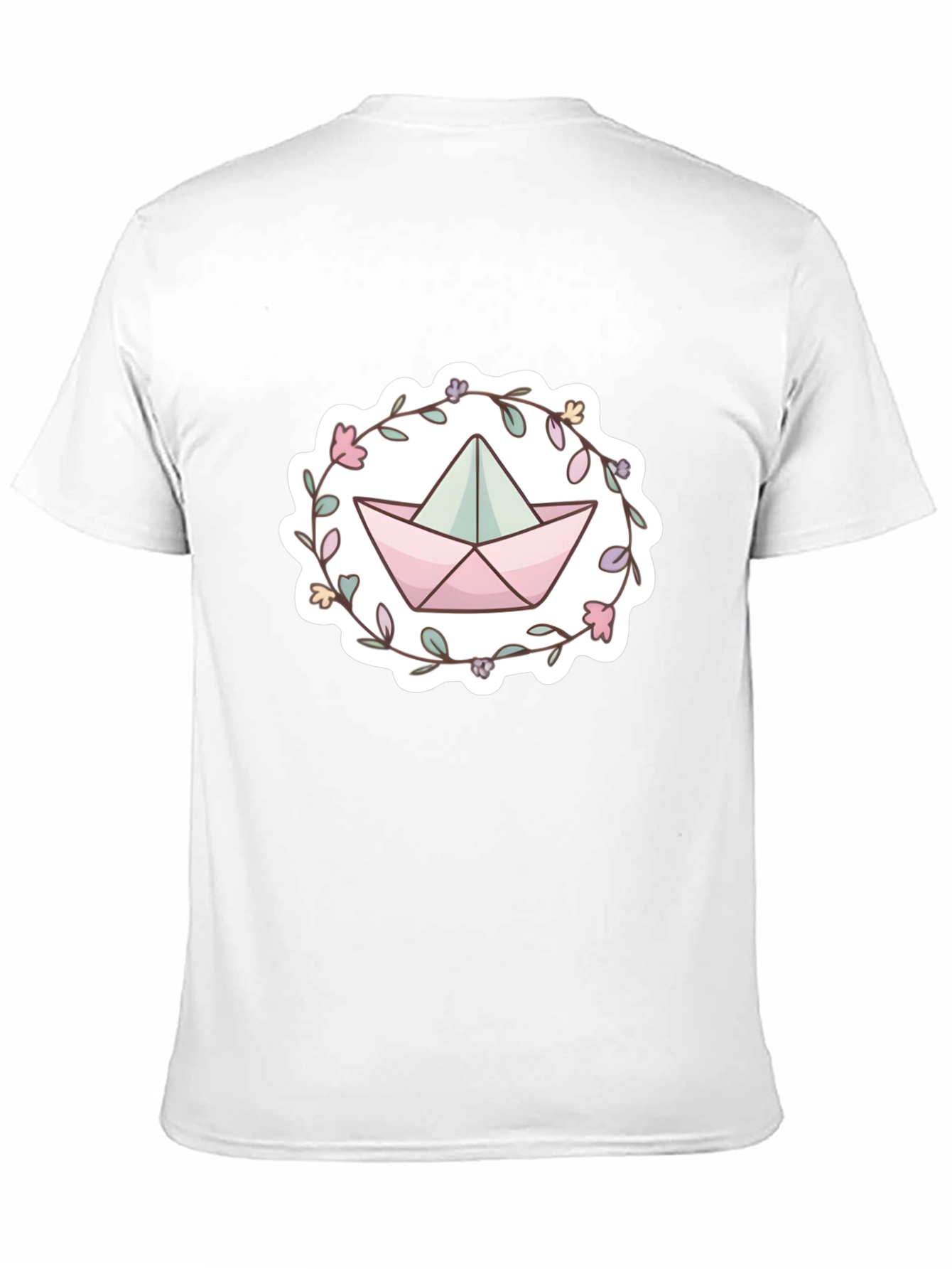 Floral Paper Boat Graphic T-Shirt