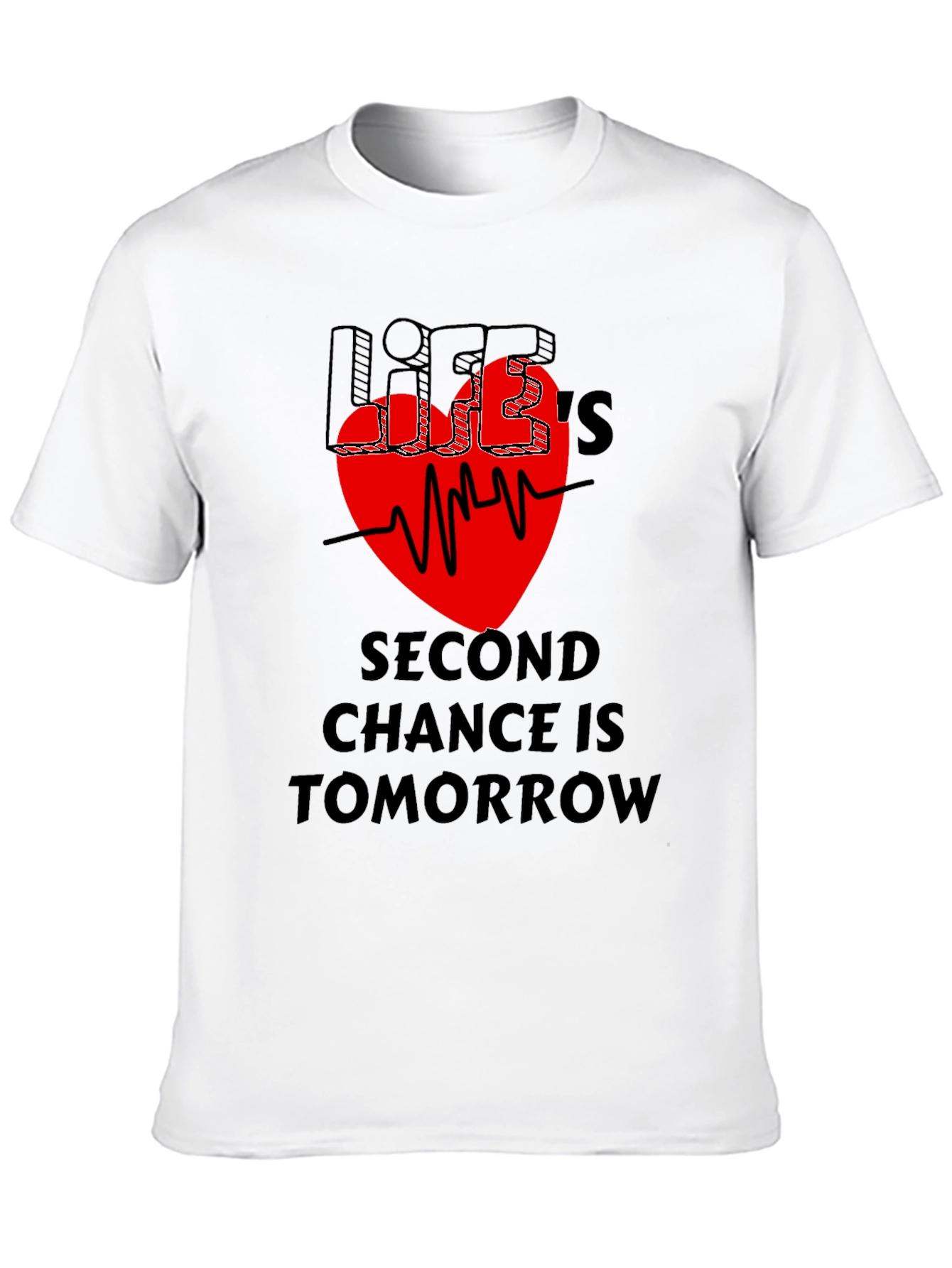 Lifes Second Chance Graphic T-Shirt - Black