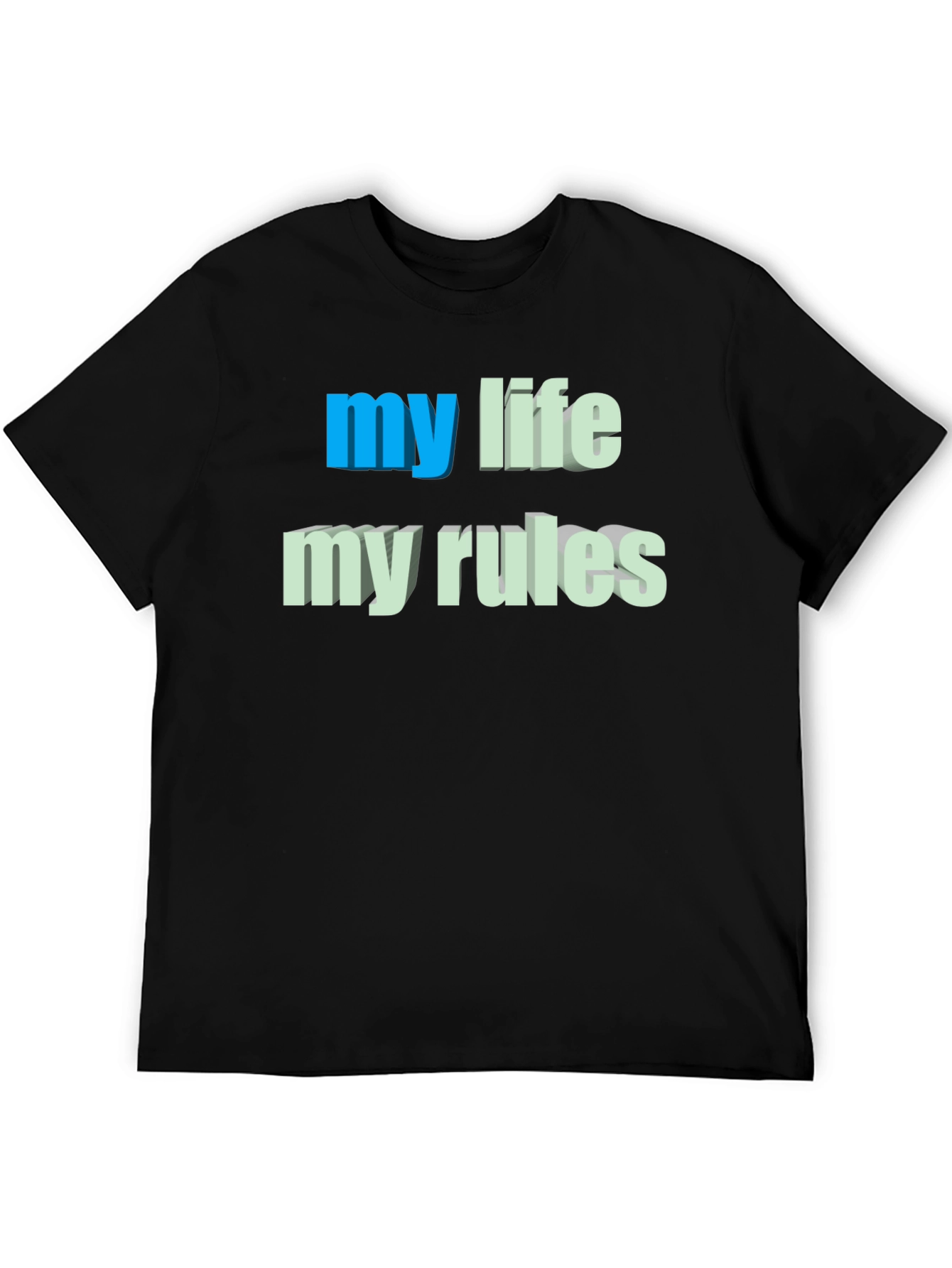 My Life My Rules Graphic Tee - Black