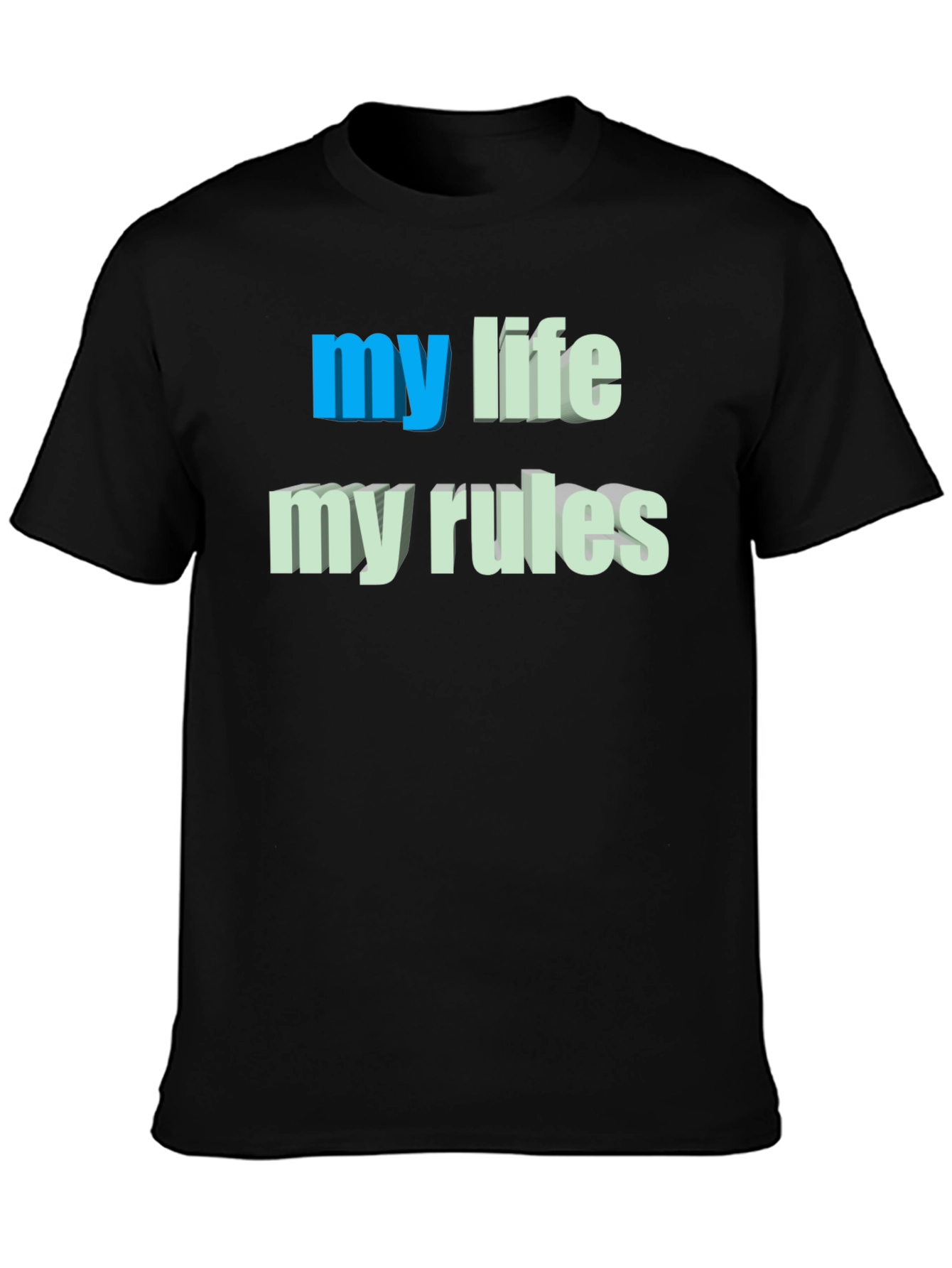 My Life My Rules Graphic Tee - Black
