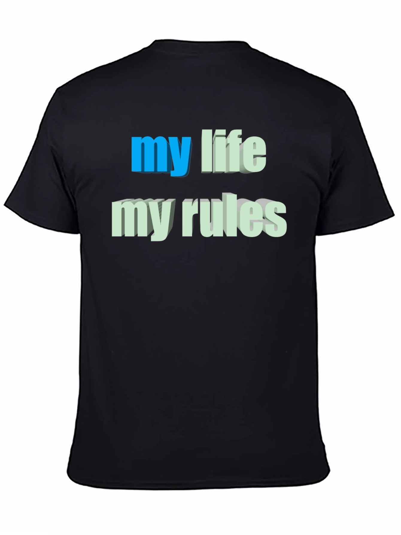 My Life My Rules Graphic Tee - Black