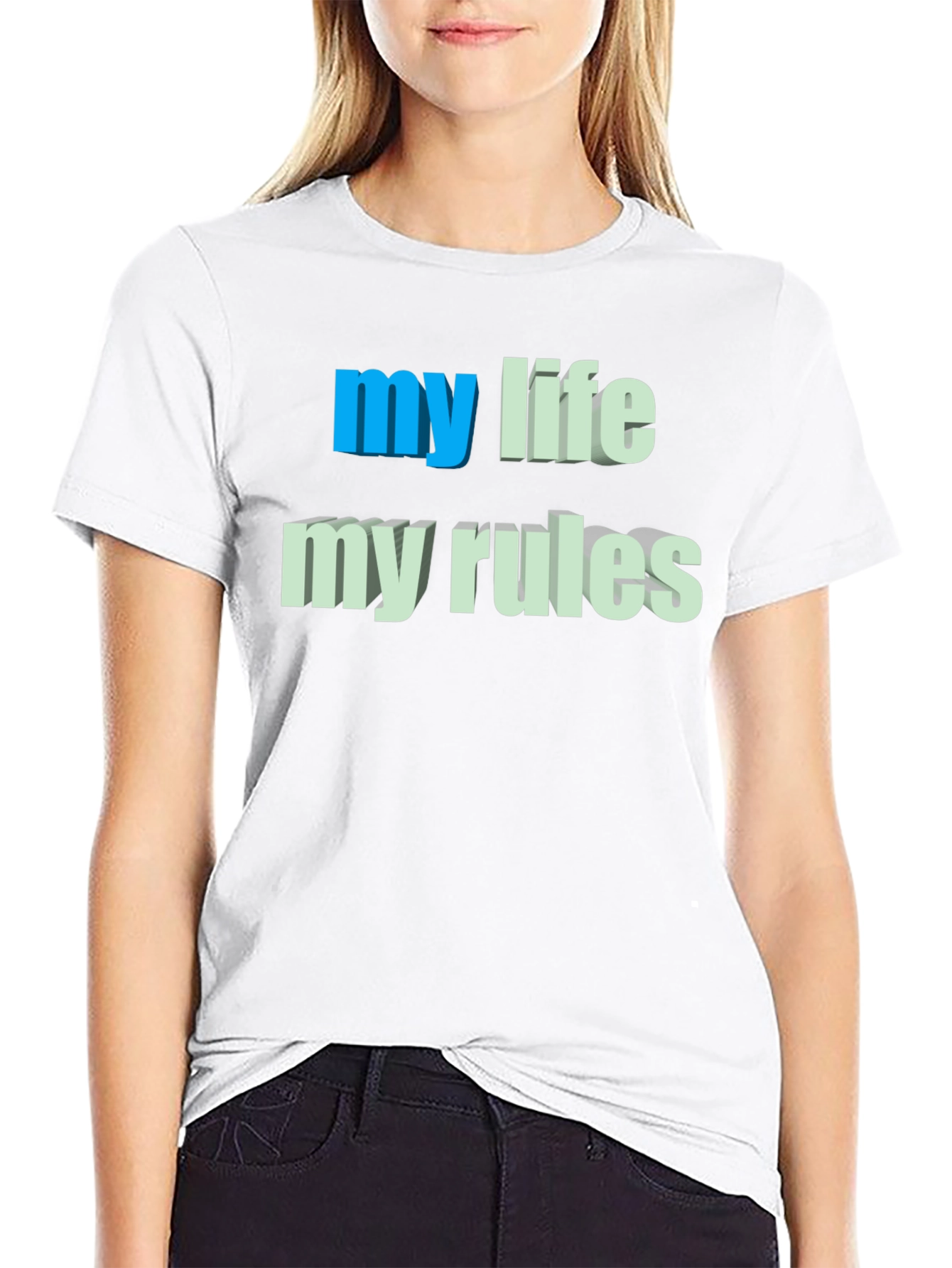 My Life My Rules Graphic Tee - Black