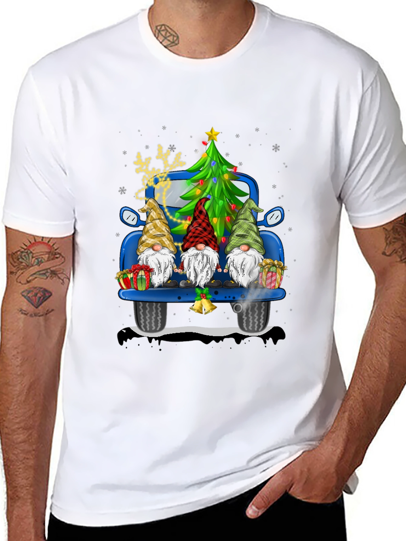 Christmas Gnomes Truck T-Shirt