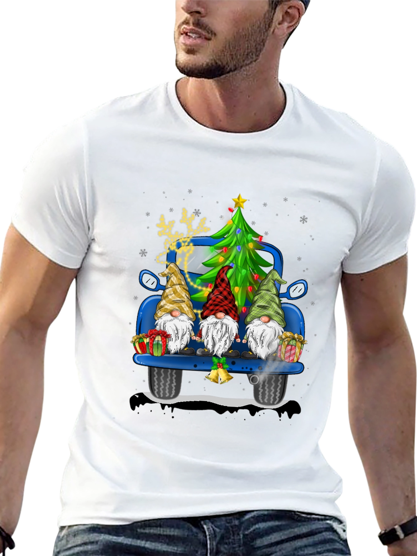 Christmas Gnomes Truck T-Shirt