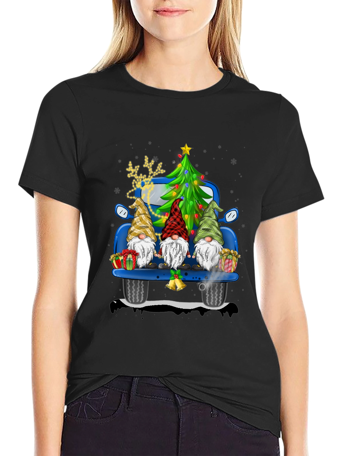 Christmas Gnomes Truck T-Shirt