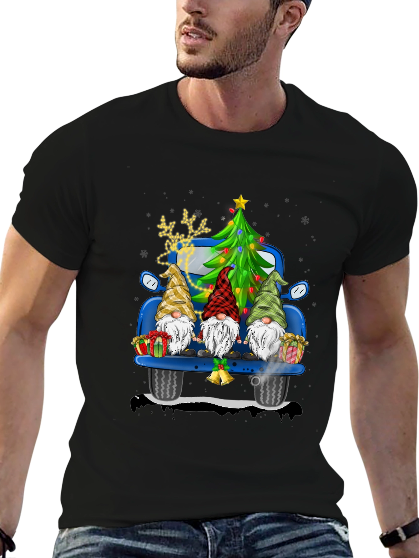 Christmas Gnomes Truck T-Shirt