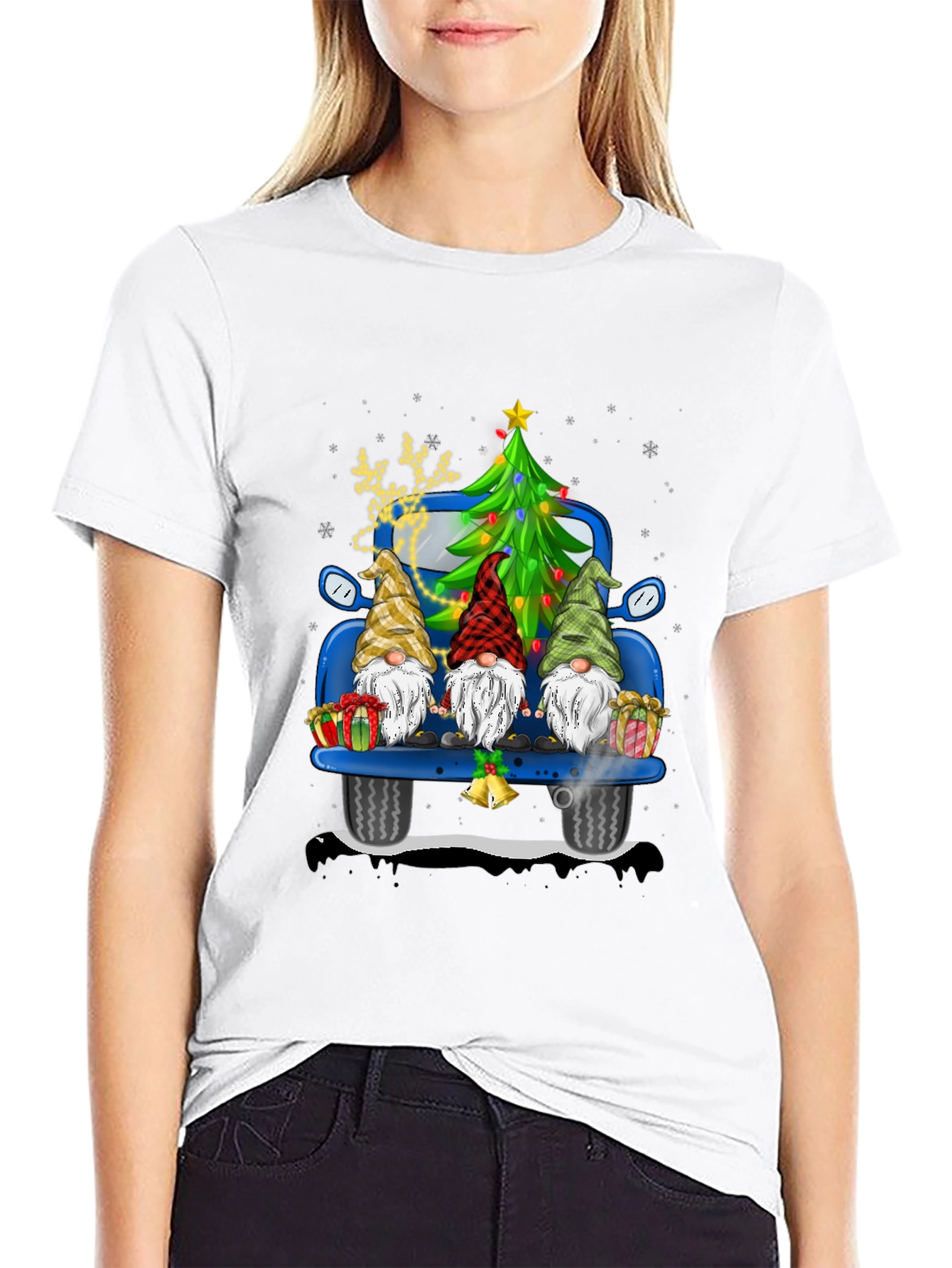 Christmas Gnomes Truck T-Shirt
