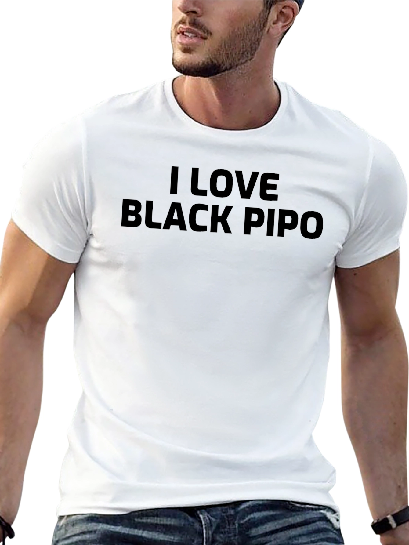 I Love Black Pipo Graphic T-Shirt
