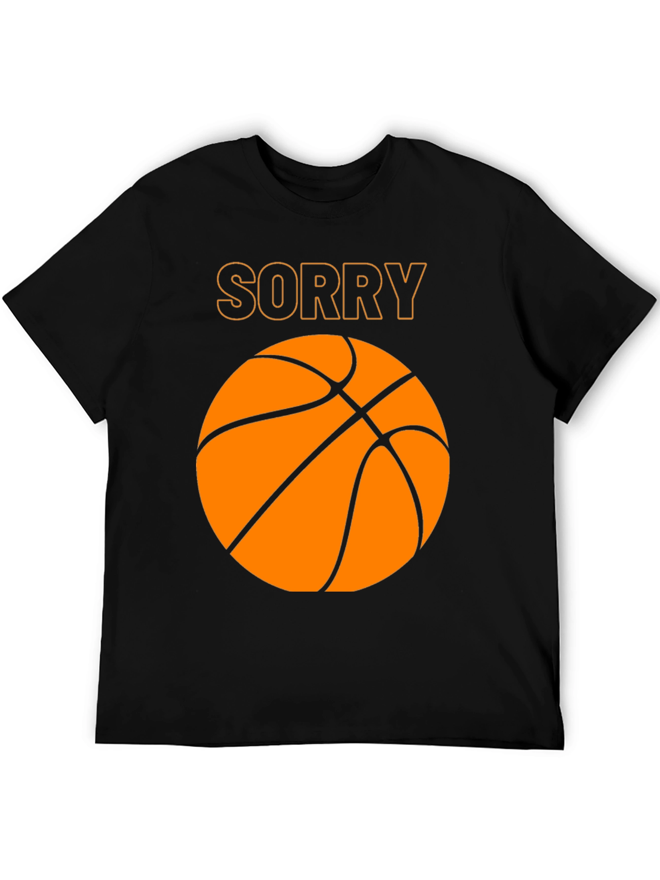 Sorry Basketball Graphic Tee - Mens Black T-Shirt
