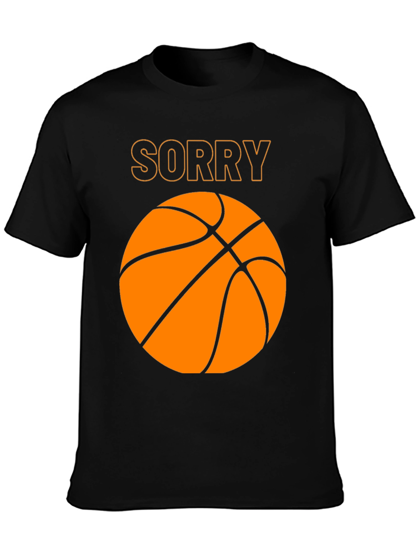 Sorry Basketball Graphic Tee - Mens Black T-Shirt