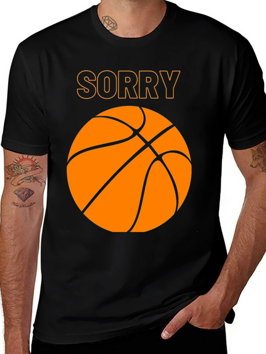 Sorry Basketball Graphic Tee - Mens Black T-Shirt