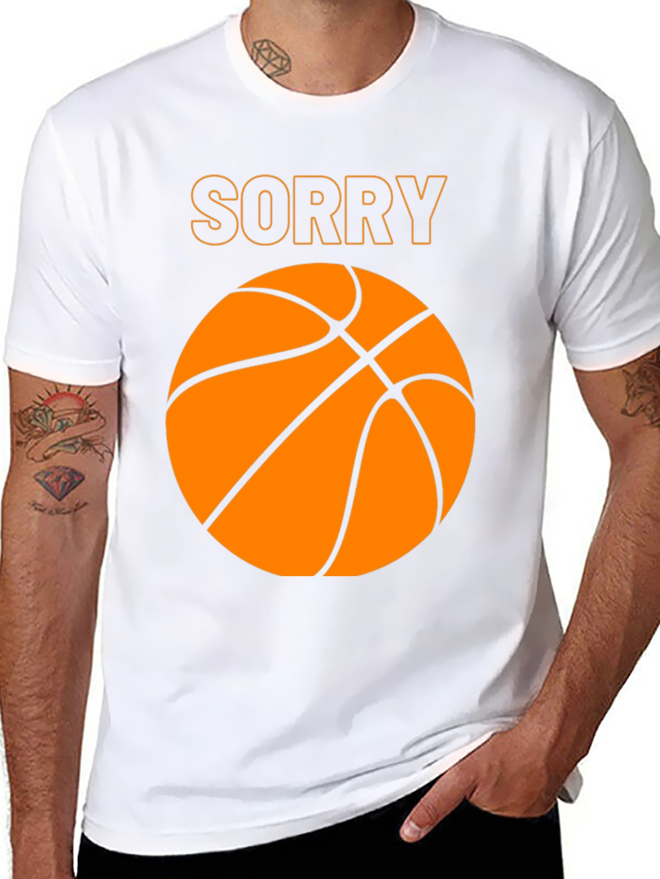 Sorry Basketball Graphic Tee - Mens Black T-Shirt