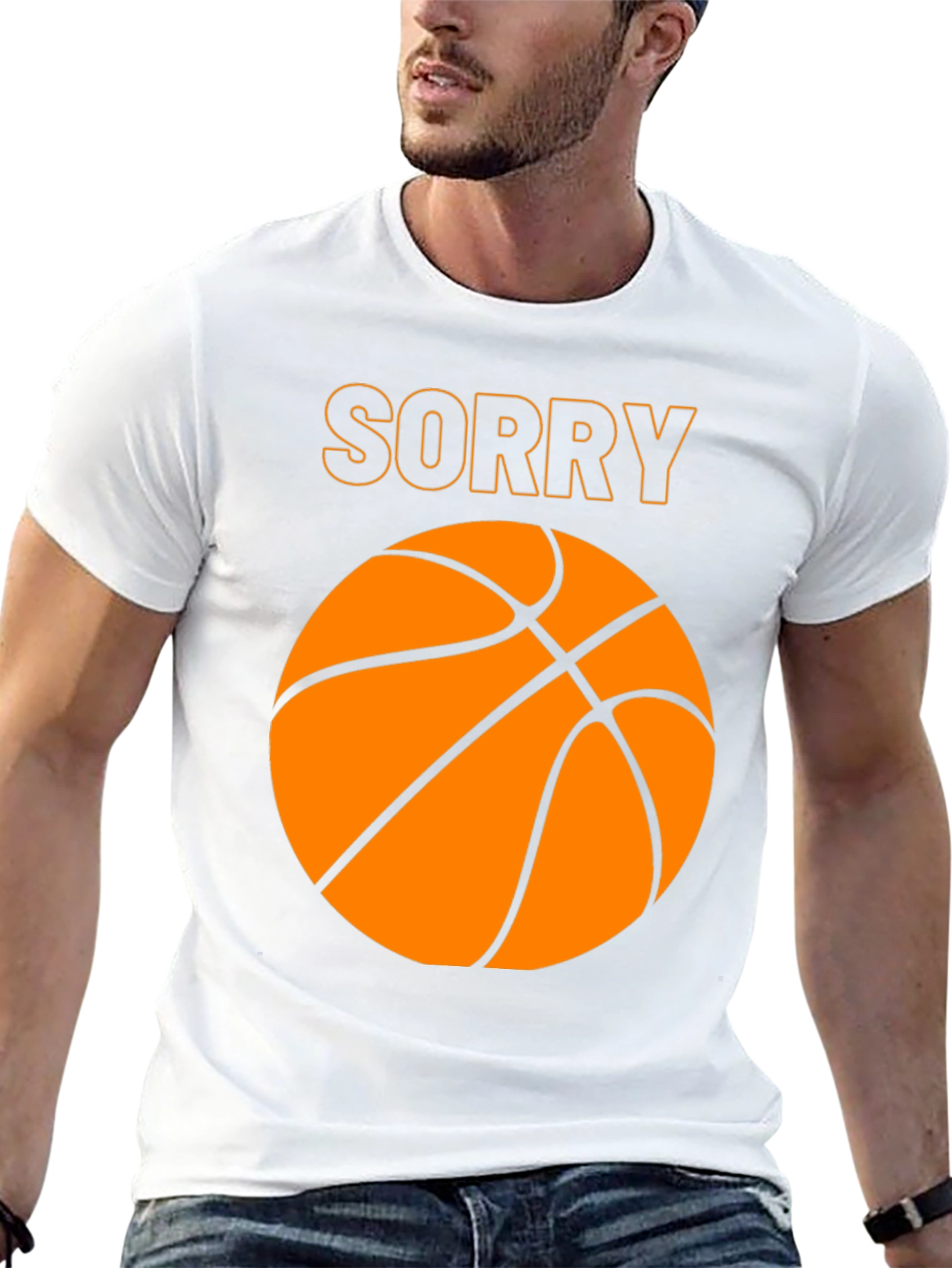 Sorry Basketball Graphic Tee - Mens Black T-Shirt