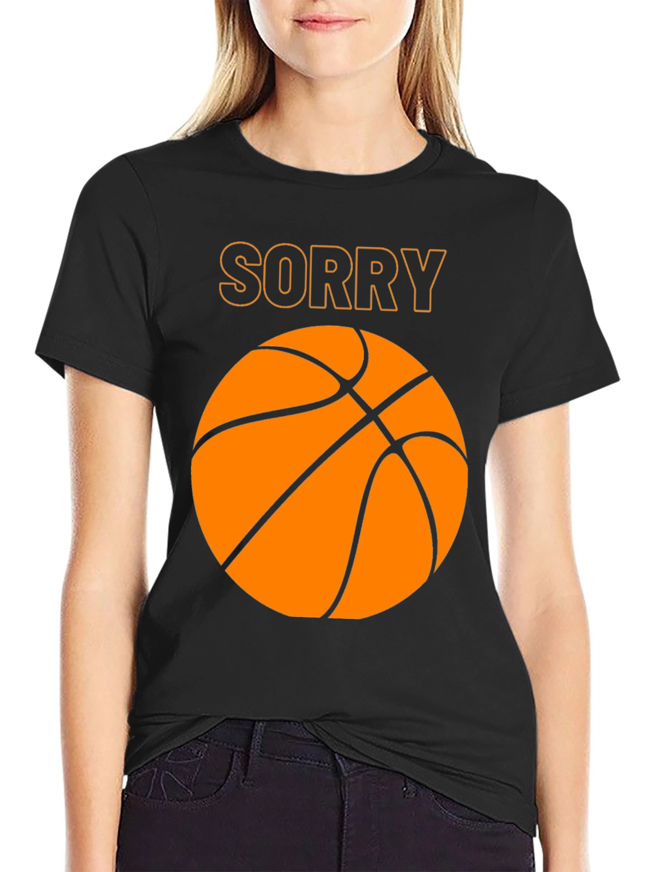 Sorry Basketball Graphic Tee - Mens Black T-Shirt