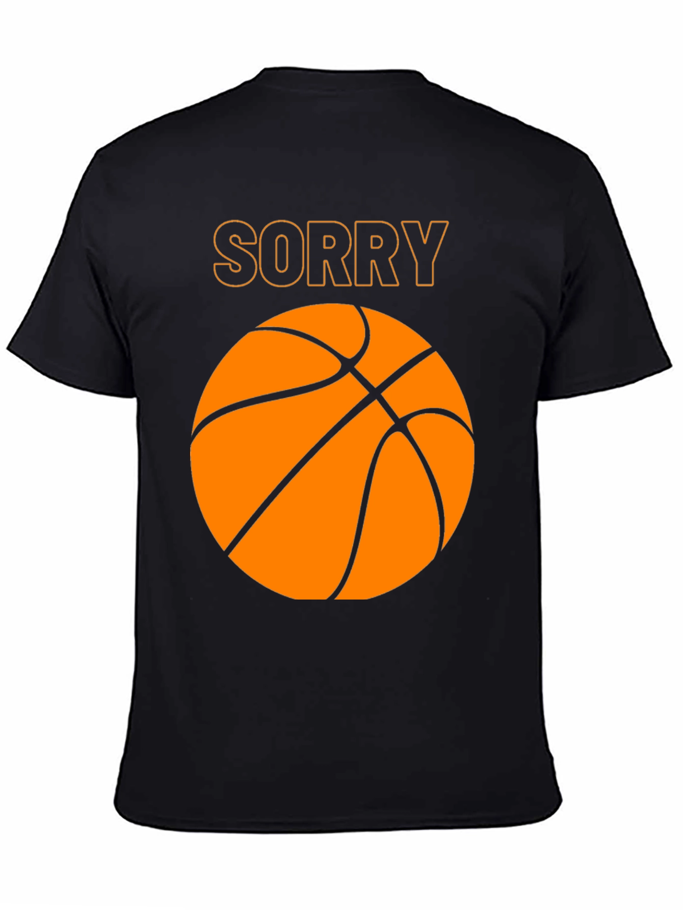 Sorry Basketball Graphic Tee - Mens Black T-Shirt