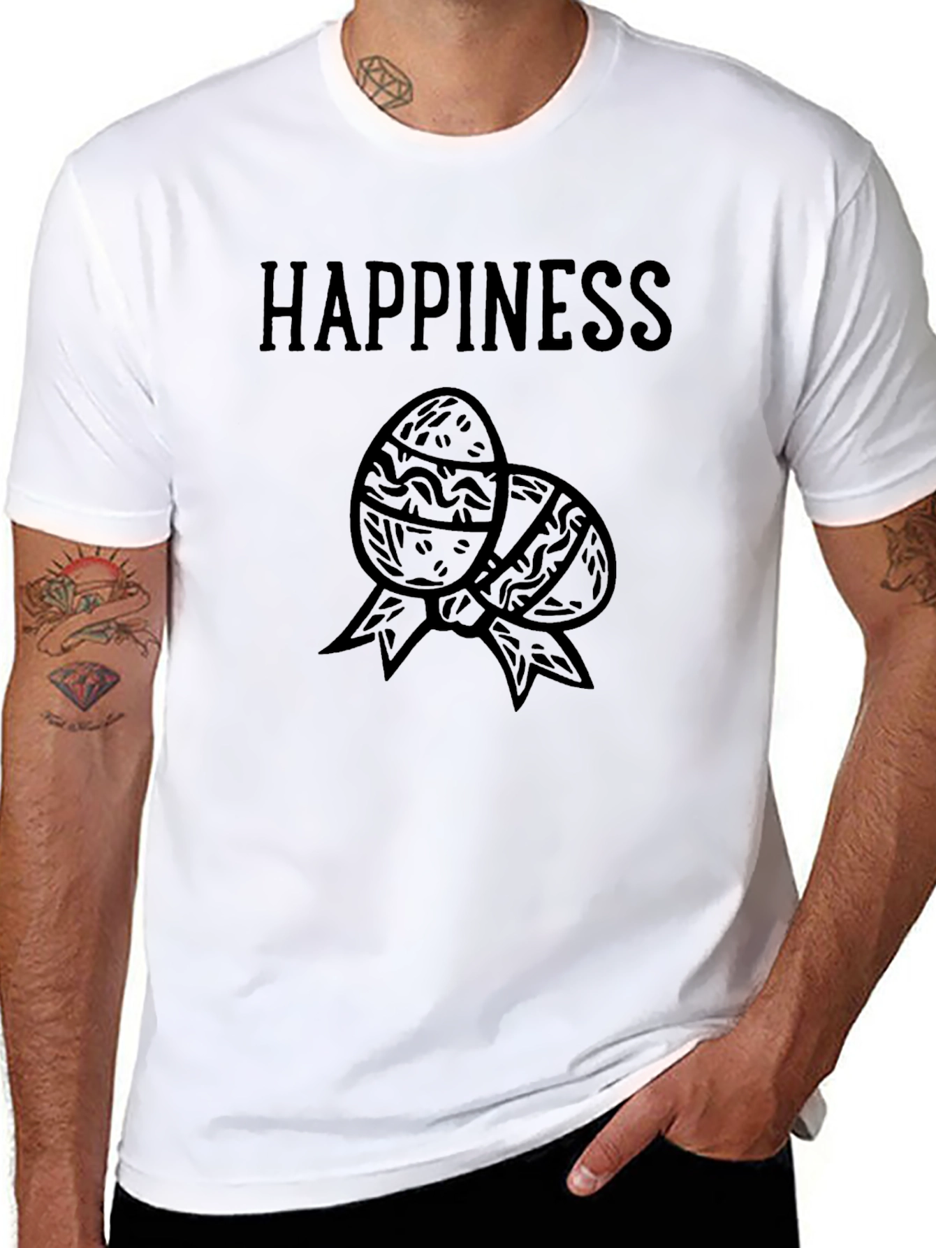 Happiness Easter Eggs Graphic T-Shirt