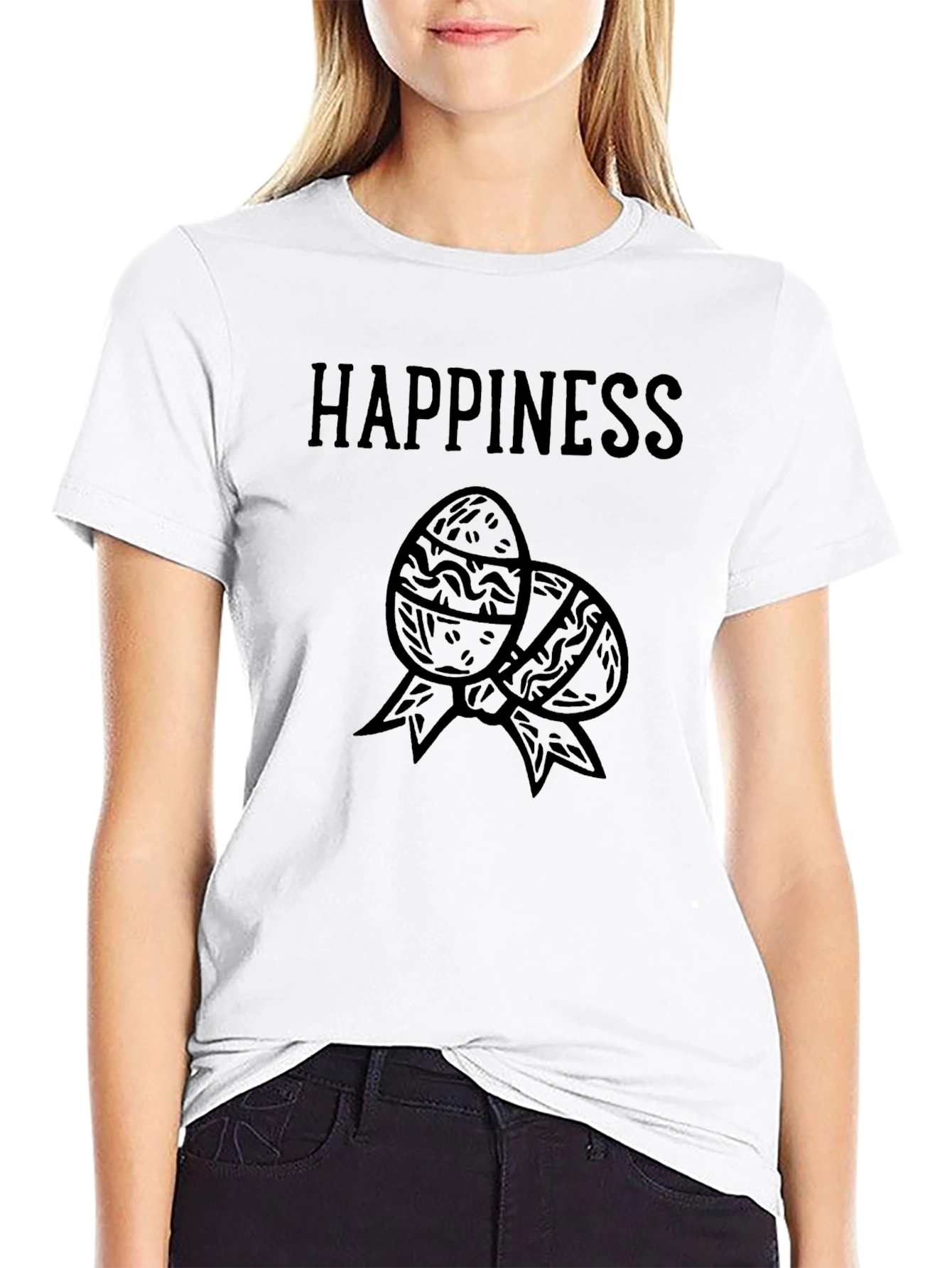 Happiness Easter Eggs Graphic T-Shirt