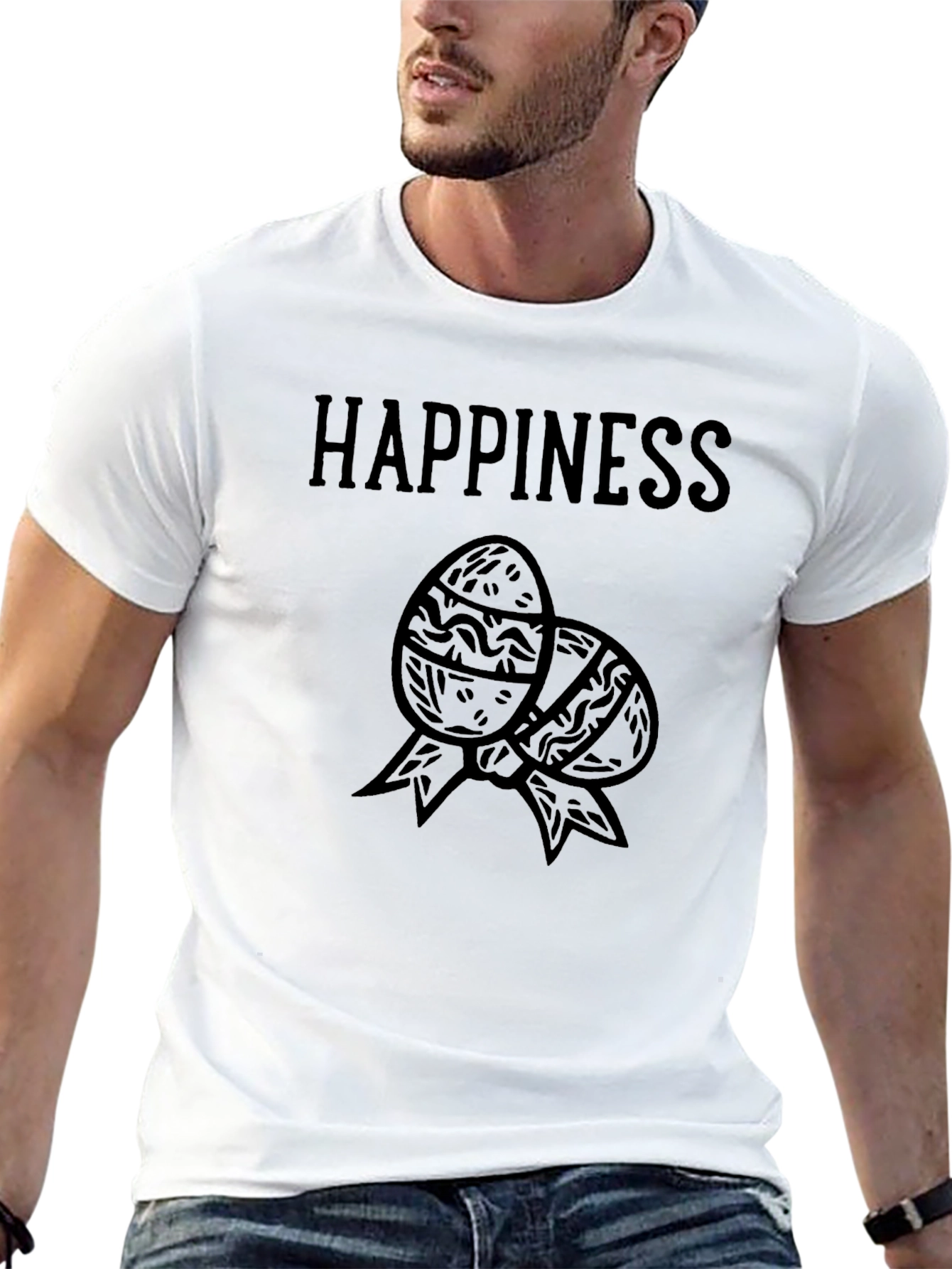 Happiness Easter Eggs Graphic T-Shirt