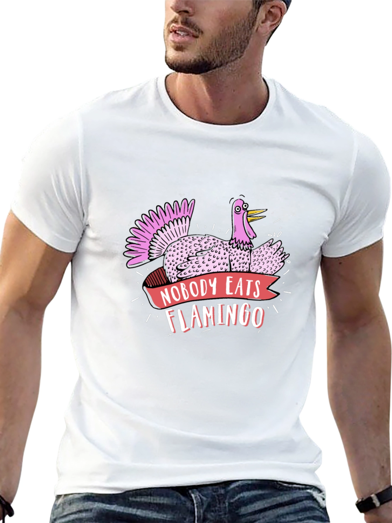 Funny Turkey Flamingo Graphic Tee - Thanksgiving T-Shirt