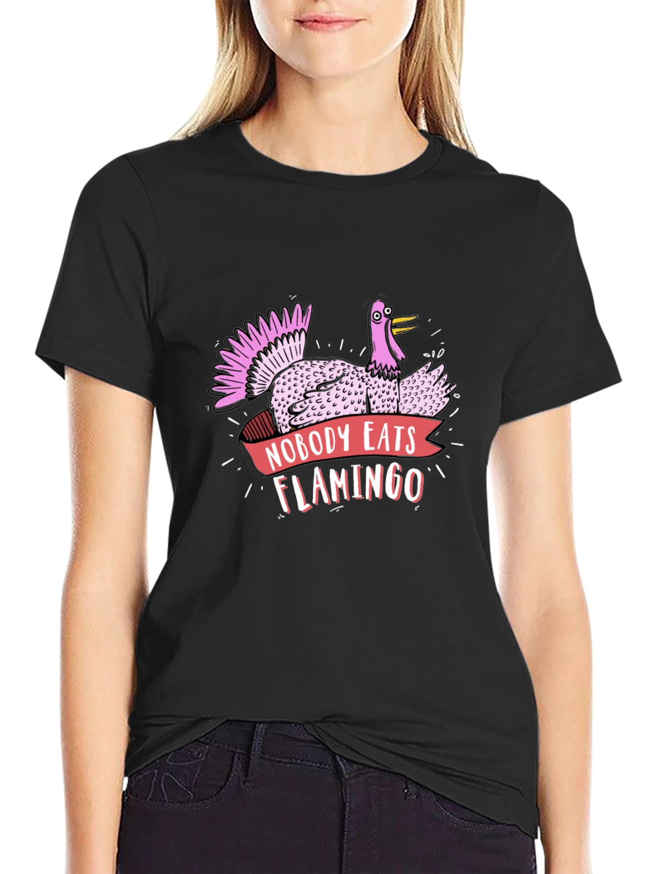 Funny Turkey Flamingo Graphic Tee - Thanksgiving T-Shirt