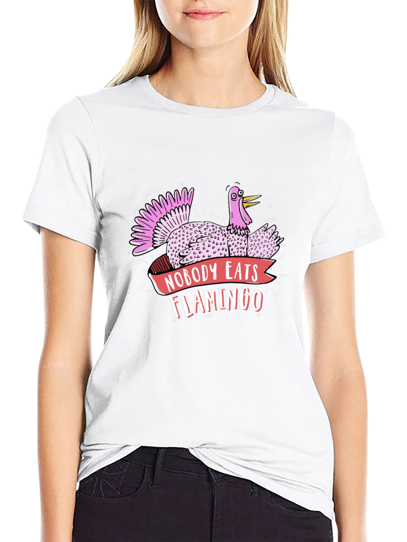 Funny Turkey Flamingo Graphic Tee - Thanksgiving T-Shirt