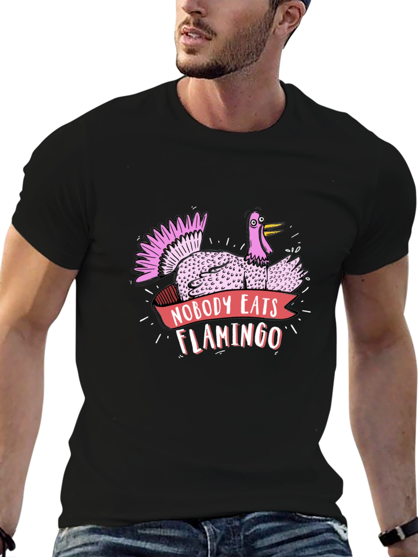 Funny Turkey Flamingo Graphic Tee - Thanksgiving T-Shirt